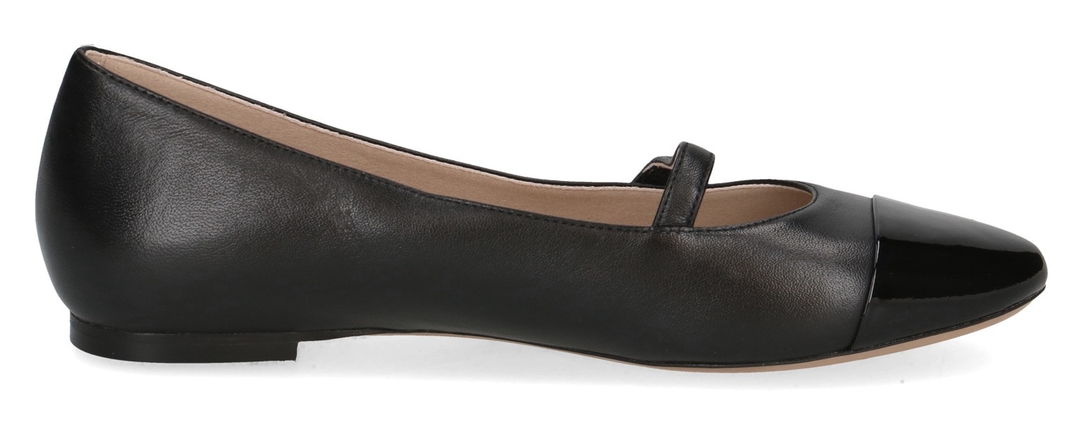 Caprice Riemchenballerina, Bequemschuh, Businessschuh, Flats mit Klettverschluss-Riemchen