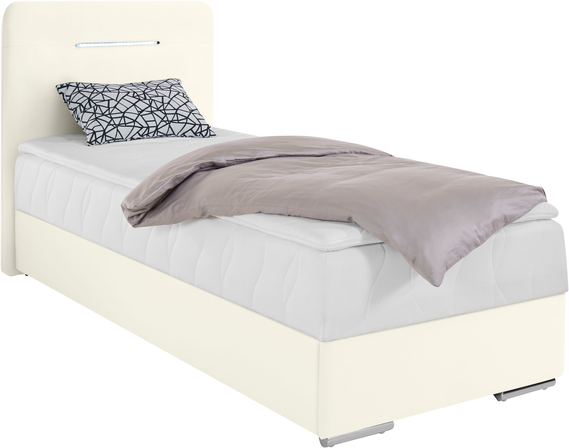 COTTA Boxbett »Lighstar«, inklusive LED-Beleuchtung, Topper, Bettkasten und Zierkissen