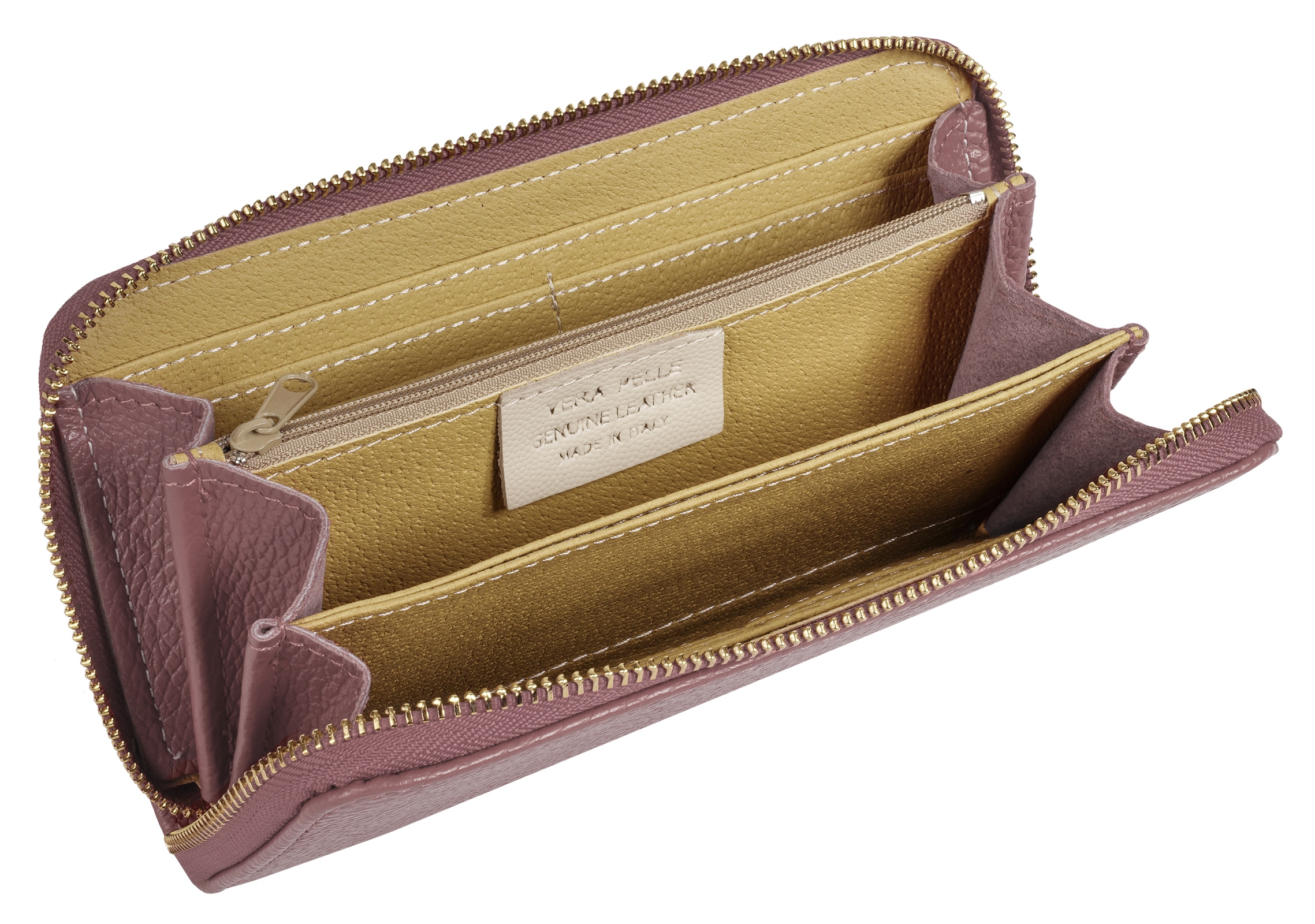 Cluty Geldbörse echt Leder, Made in Italy