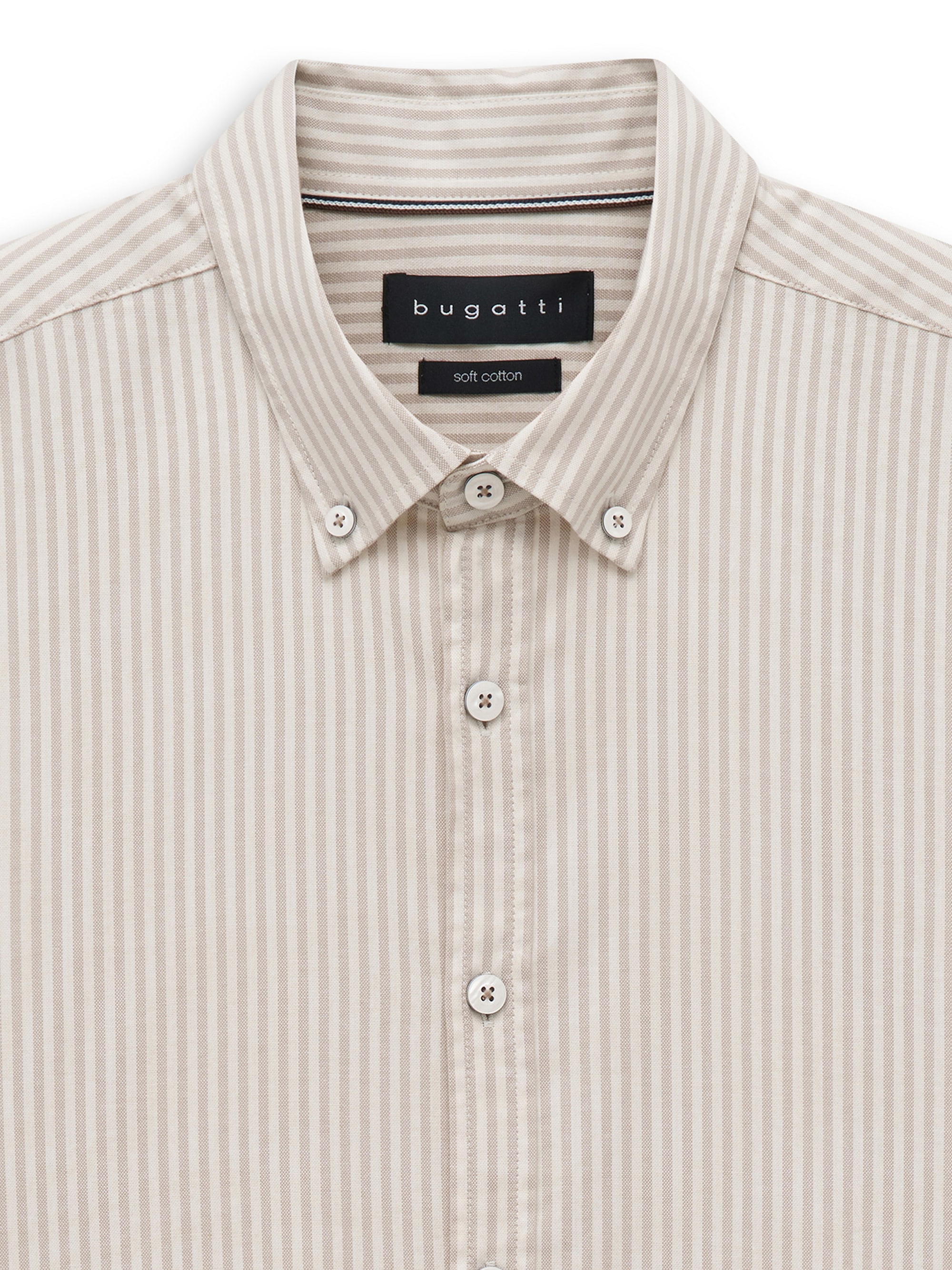 bugatti Langarmhemd »Modern Fit« Modern Fit Oxford Gestreift Button-Down