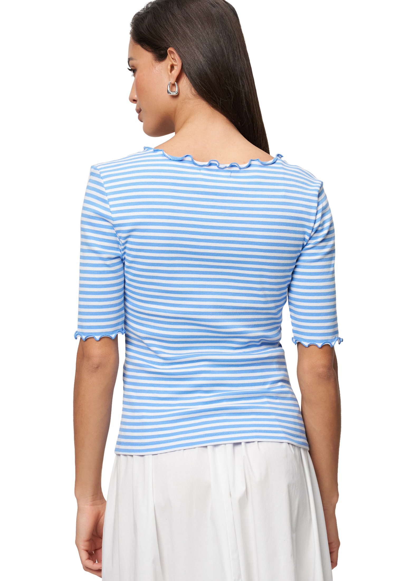 Zero T-Shirt »Streifenshirt mit Ringelsaum«
