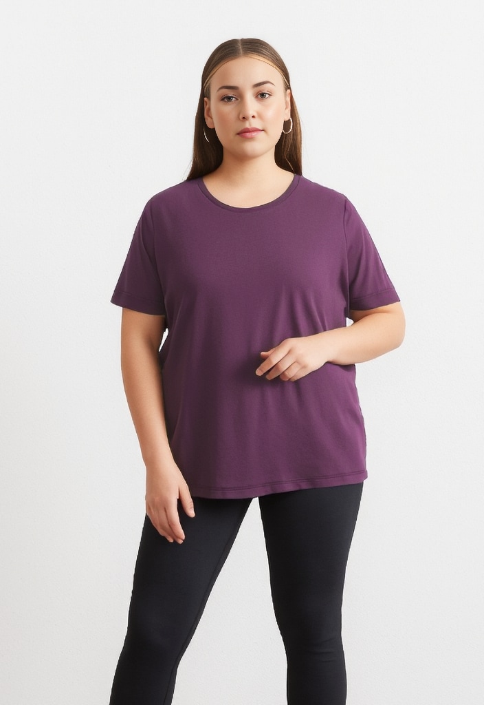 ONLY CARMAKOMA Kurzarmshirt »CARMOSTER S/S FOLD UP TOP JRS NOOS« Materialmix, regular fit