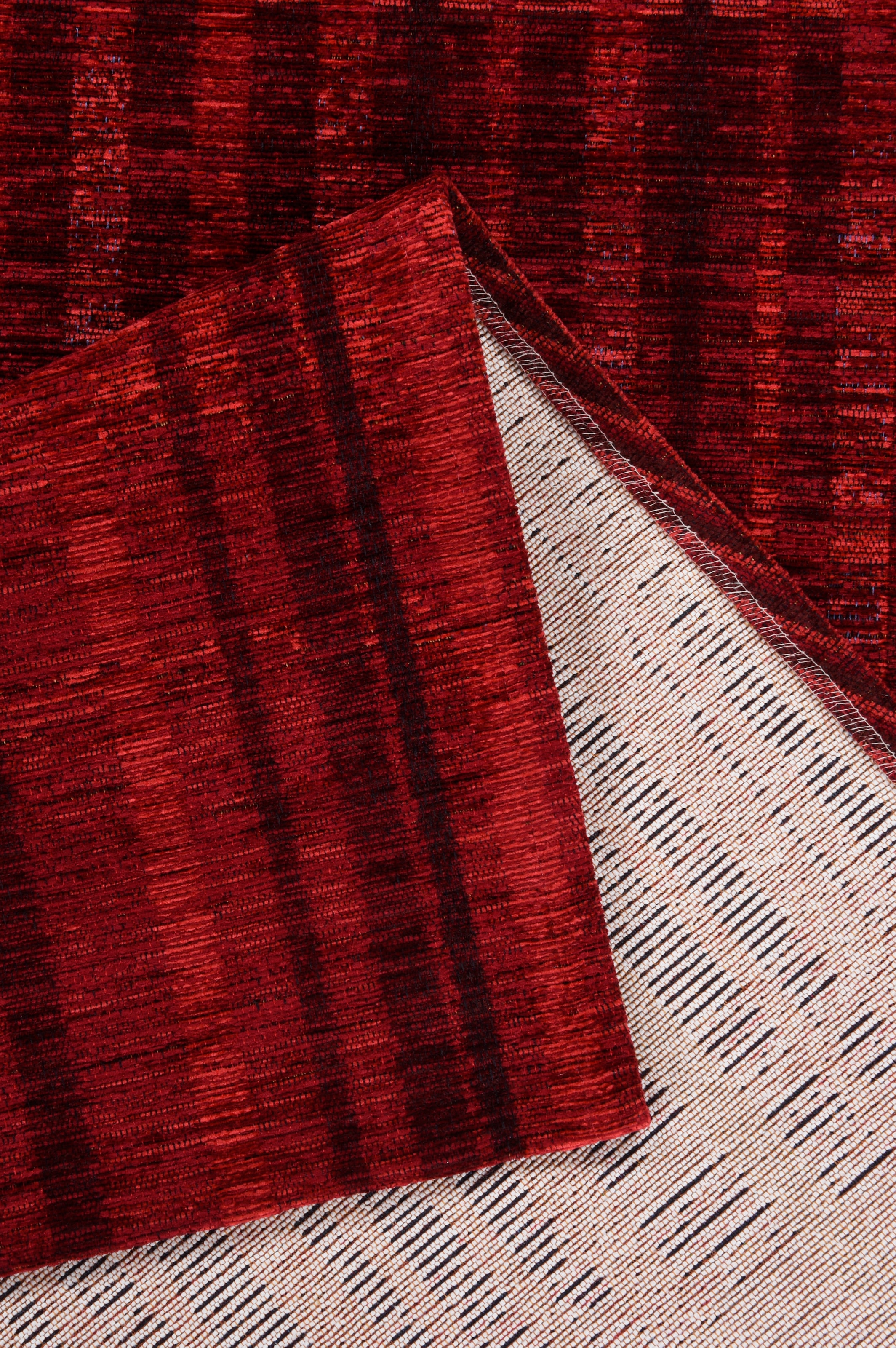 TOM TAILOR HOME Teppich »Stripy Pat«, rechteckig, 5 mm Höhe, Flachgewebe, modernes Patchworkdesign, gestreift, Chenille, Wohnzimmer