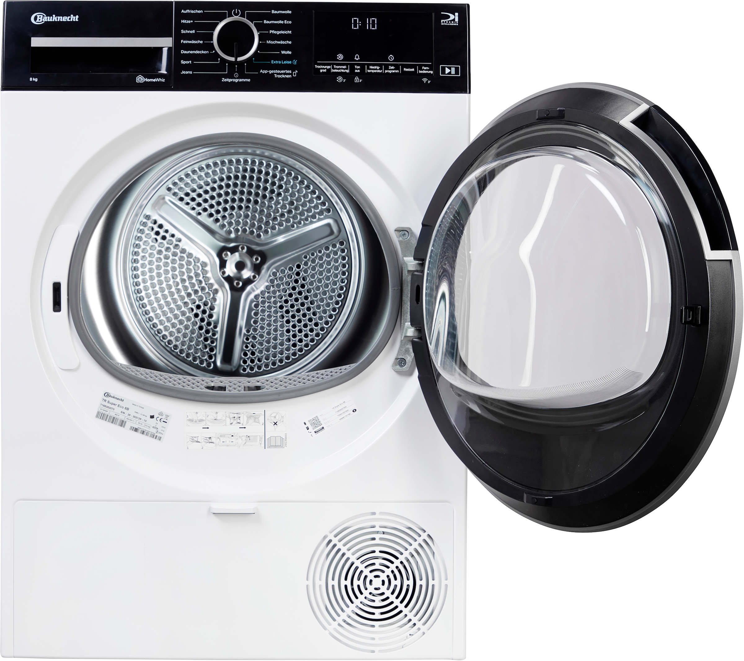 BAUKNECHT Wärmepumpentrockner »TR SUPER ECO 8A« Silent Spin - leises Trocknen dank optimierter Trommelbeschichtung