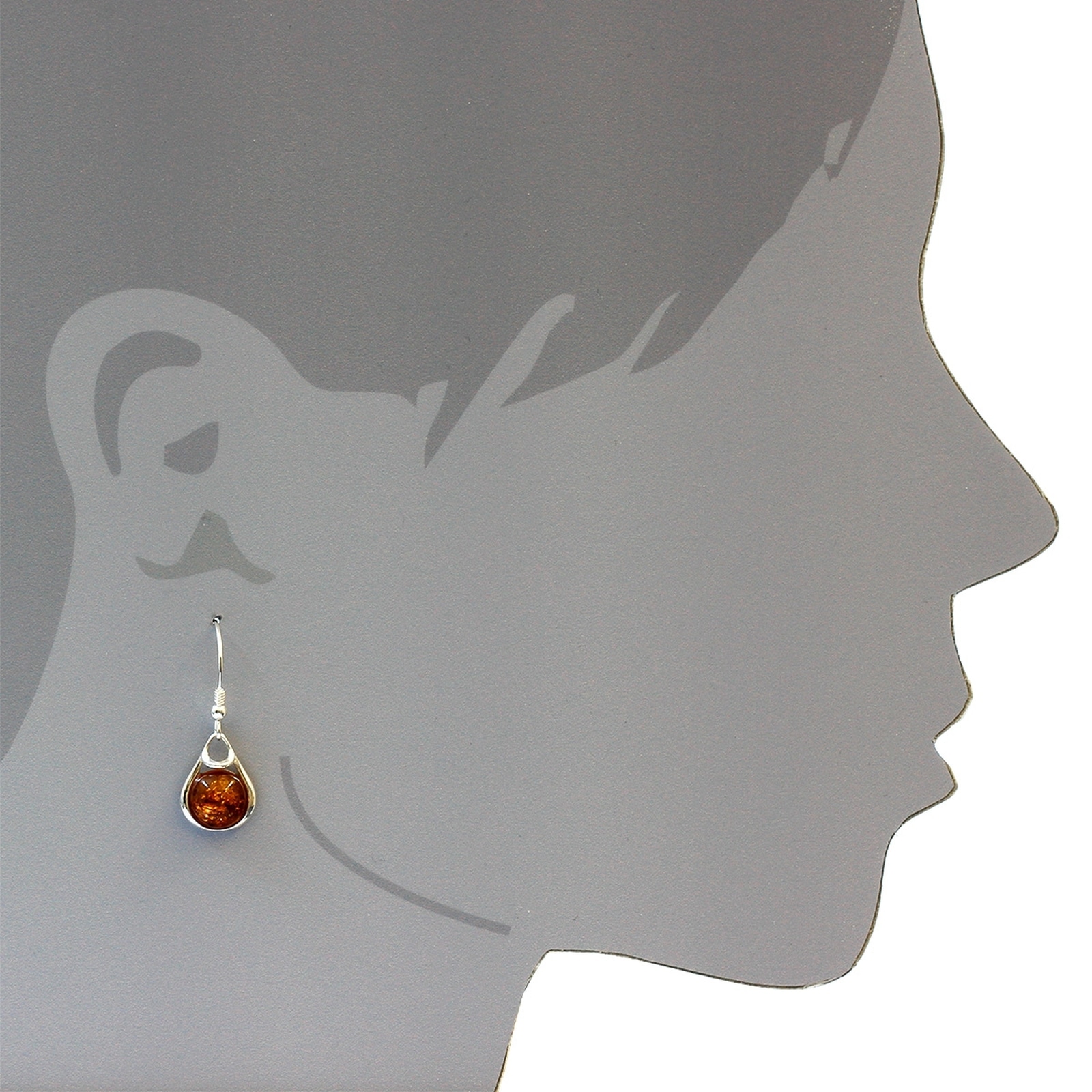 OSTSEE-SCHMUCK Paar Ohrhänger »- Lina - Silber 925/000 - Bernstein«