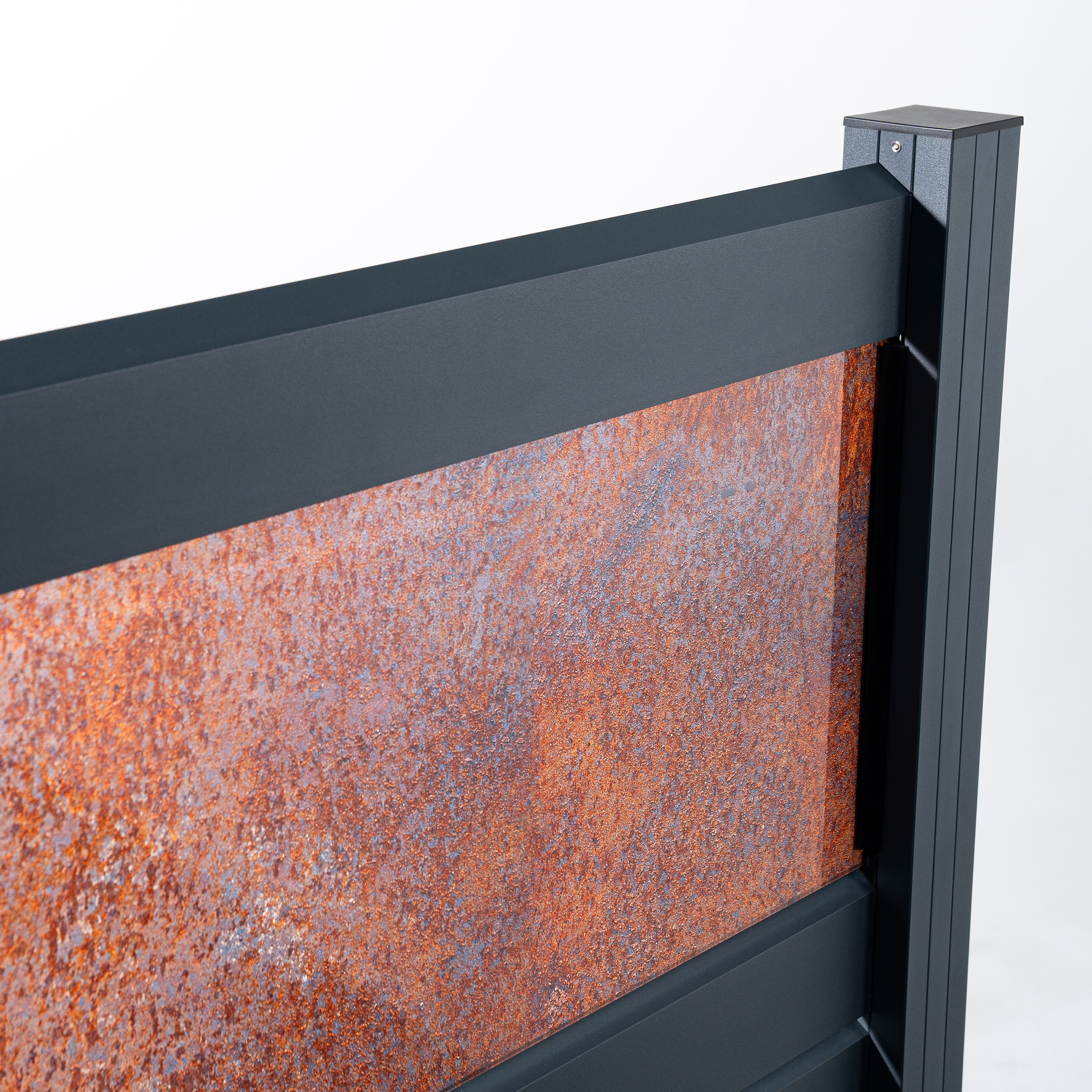 STAKET PRO Gartenzaun »Komplettzaun »Rhombus Mini« Breite 1800 mm + Cortenstahl« Zaunhöhe 180 cm, Zaunlänge 3,684 - 5,526 m