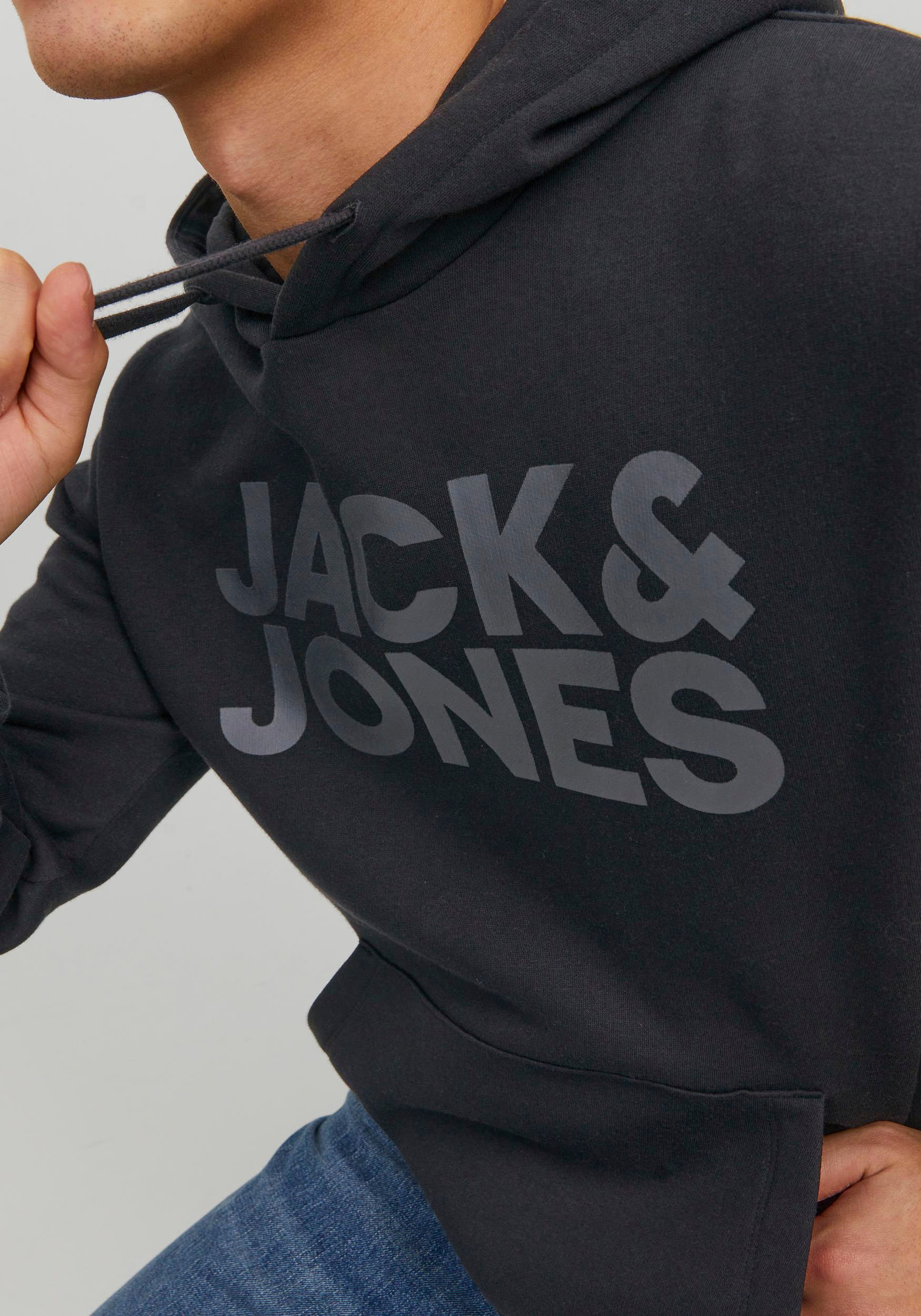 Jack & Jones Kapuzensweatshirt »JJECORP LOGO SWEAT HOOD NOOS«, mit Logo Print