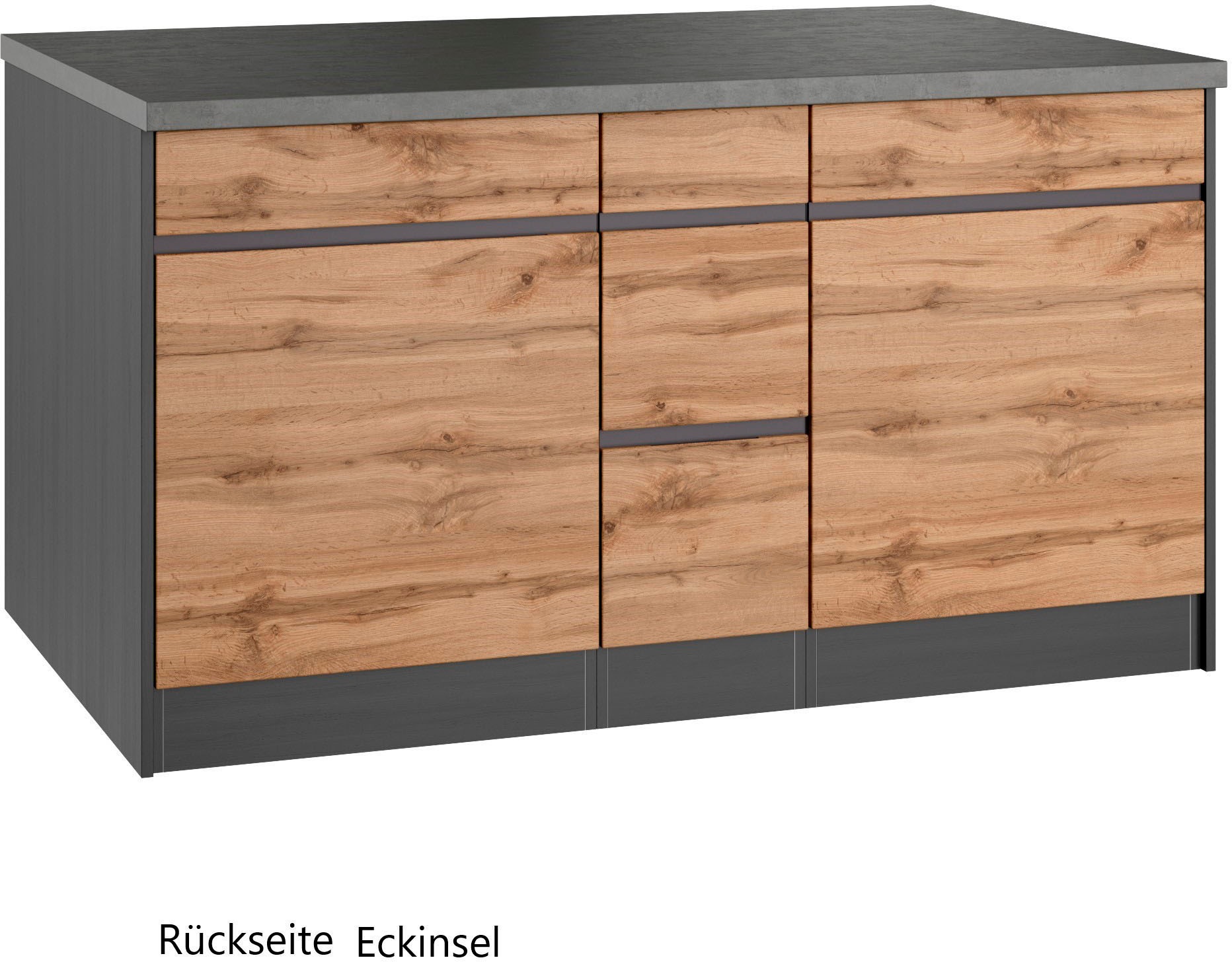 KOCHSTATION Winkelküche »KS-Riesa« Stellbreite 490/153 cm, ohne E-Geräte