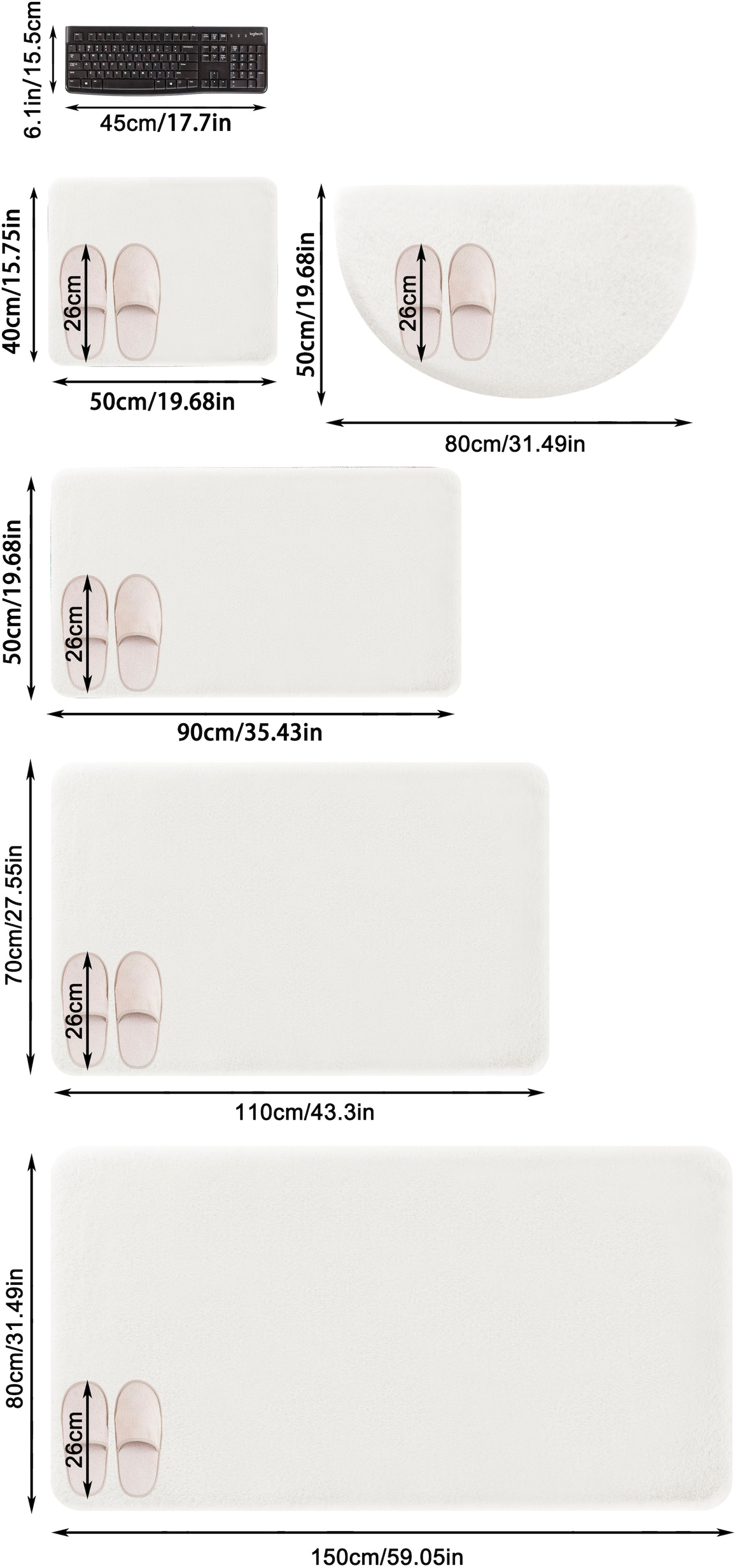 my home Badematte »Valeria, Kaninchenfell-Haptik« Höhe 20 mm rutschhemmend beschichtet fußbodenheizungsgeeignet | strapazierfähig Kunstfell, weicher Badteppich