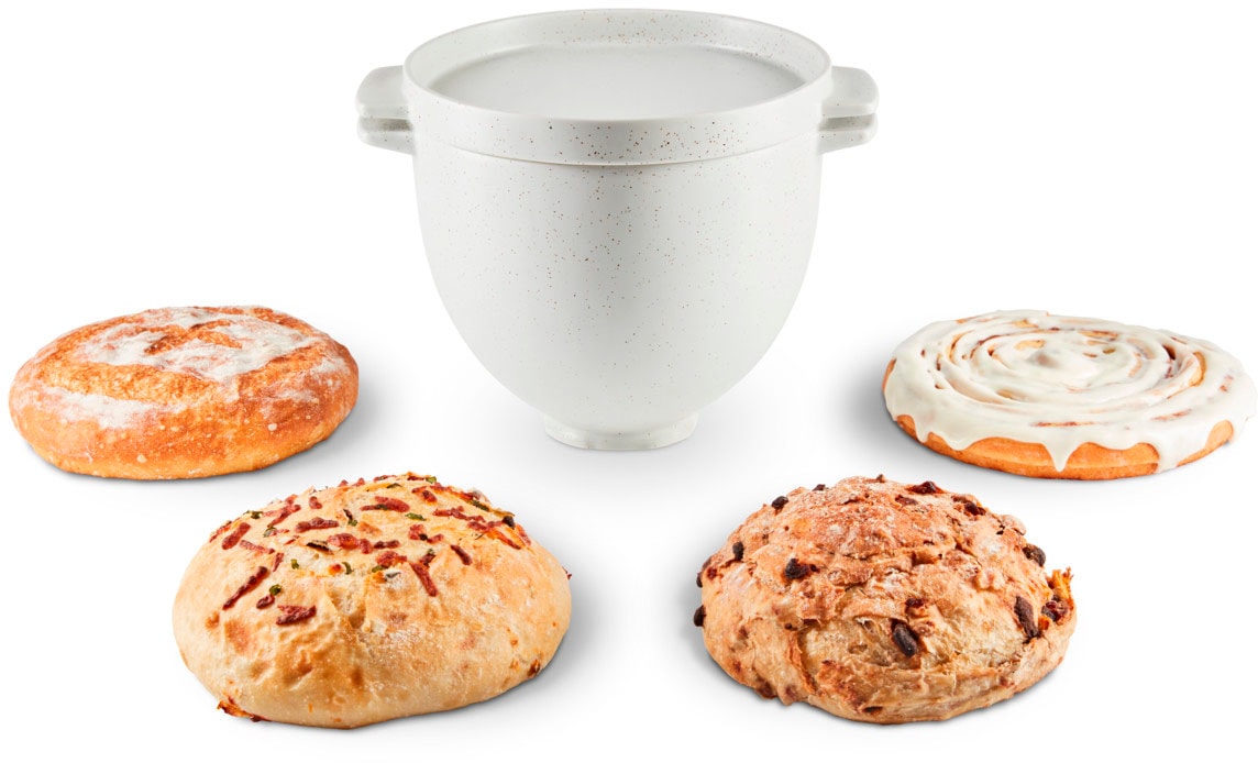 Kitchenaid Schüssel »5KSM2CB5BGS« aus Keramik mit Backdeckel in grau, Größe B/H/L: 22,6 cm x 19 cm