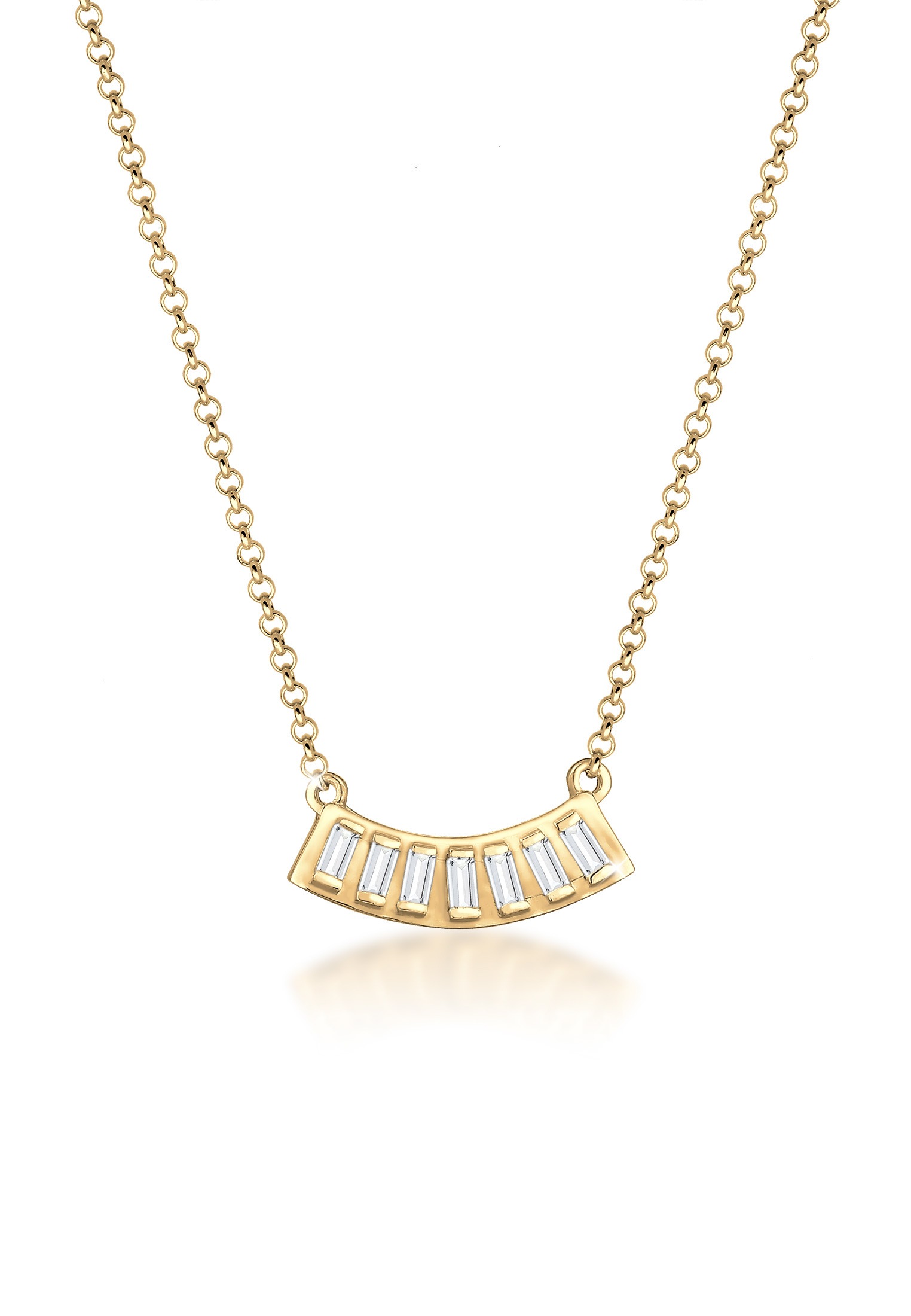 Elli Collierkettchen »Layer Rechteck Geo Topas Edelstein 925er Silber«