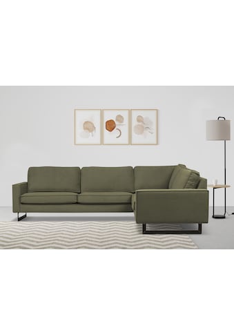 Ecksofa »Pinto, 250/290 cm, langer Schenkel, XXL, Ottomane«, Cord, Feincord,...