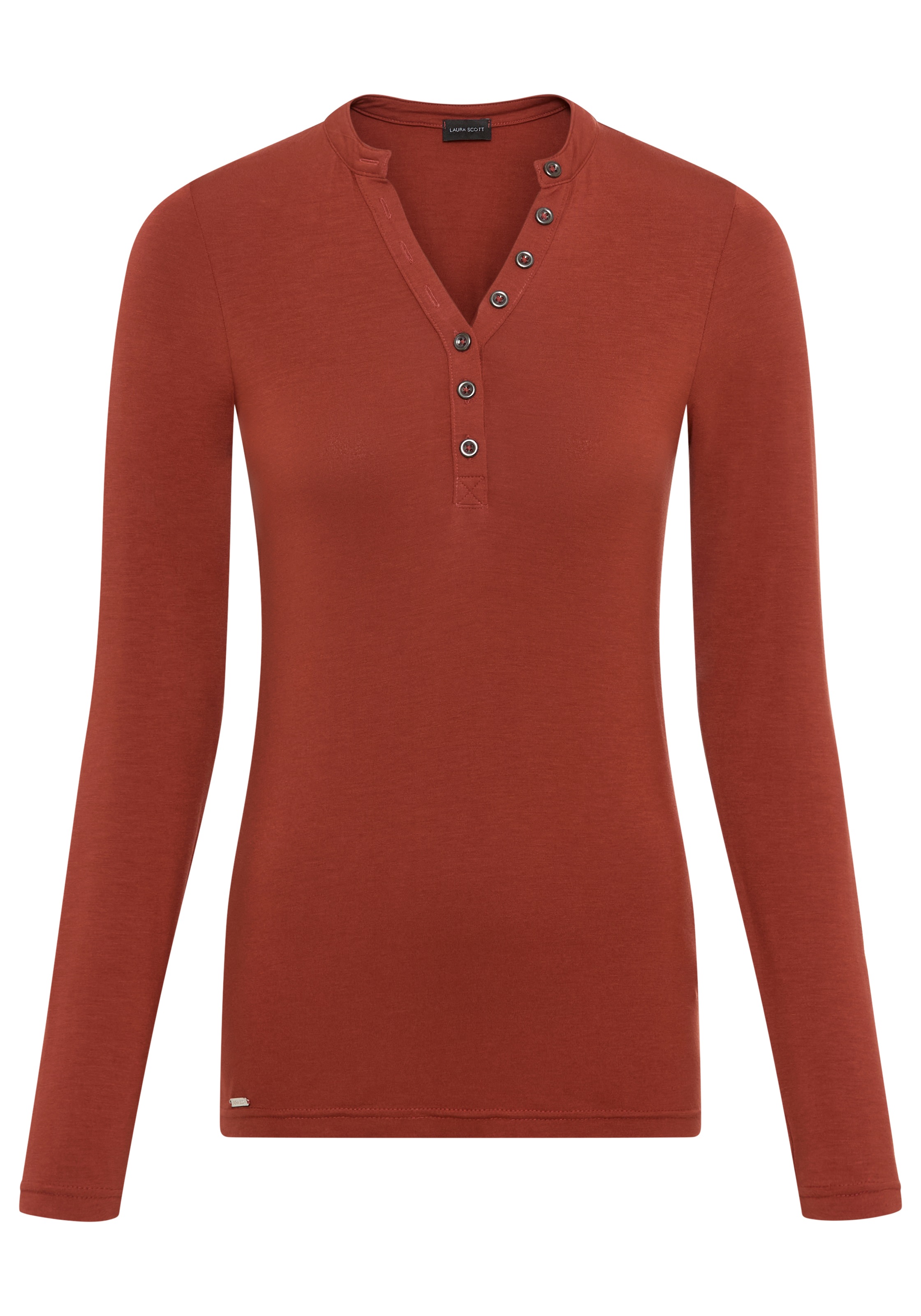 Laura Scott Longsleeve, mit Knopfleiste - NEUE KOLLEKTION
