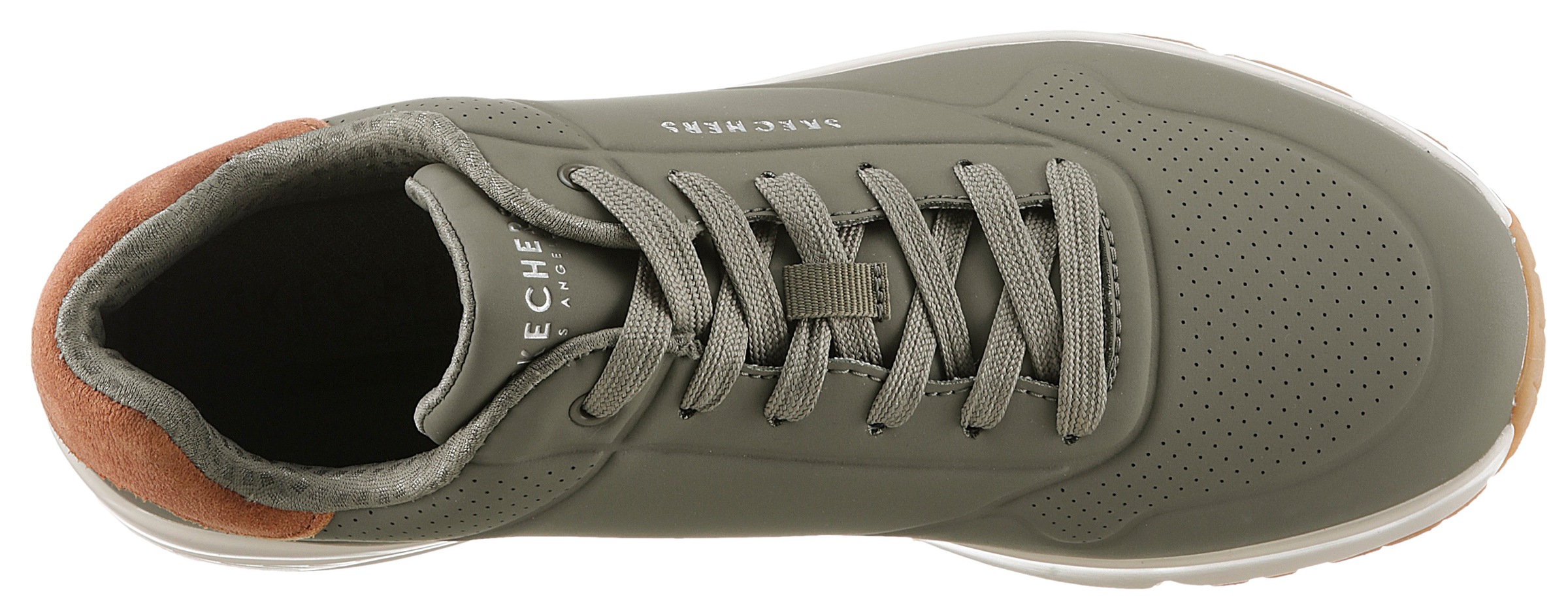 Skechers Sneaker »UNO-SUITED ON AIR«, Freizeitschuh, Halbschuh, Schnürschuh mit modischer Keilsohle