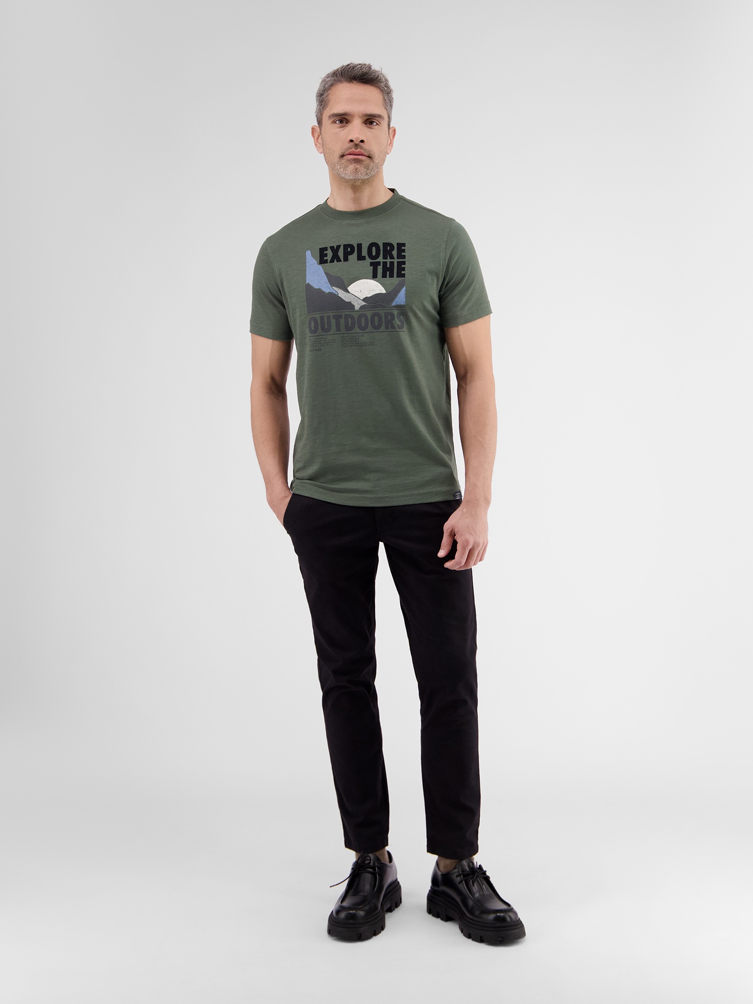 LERROS T-Shirt »LERROS T-Shirt mit Outdoor-Brustprint«