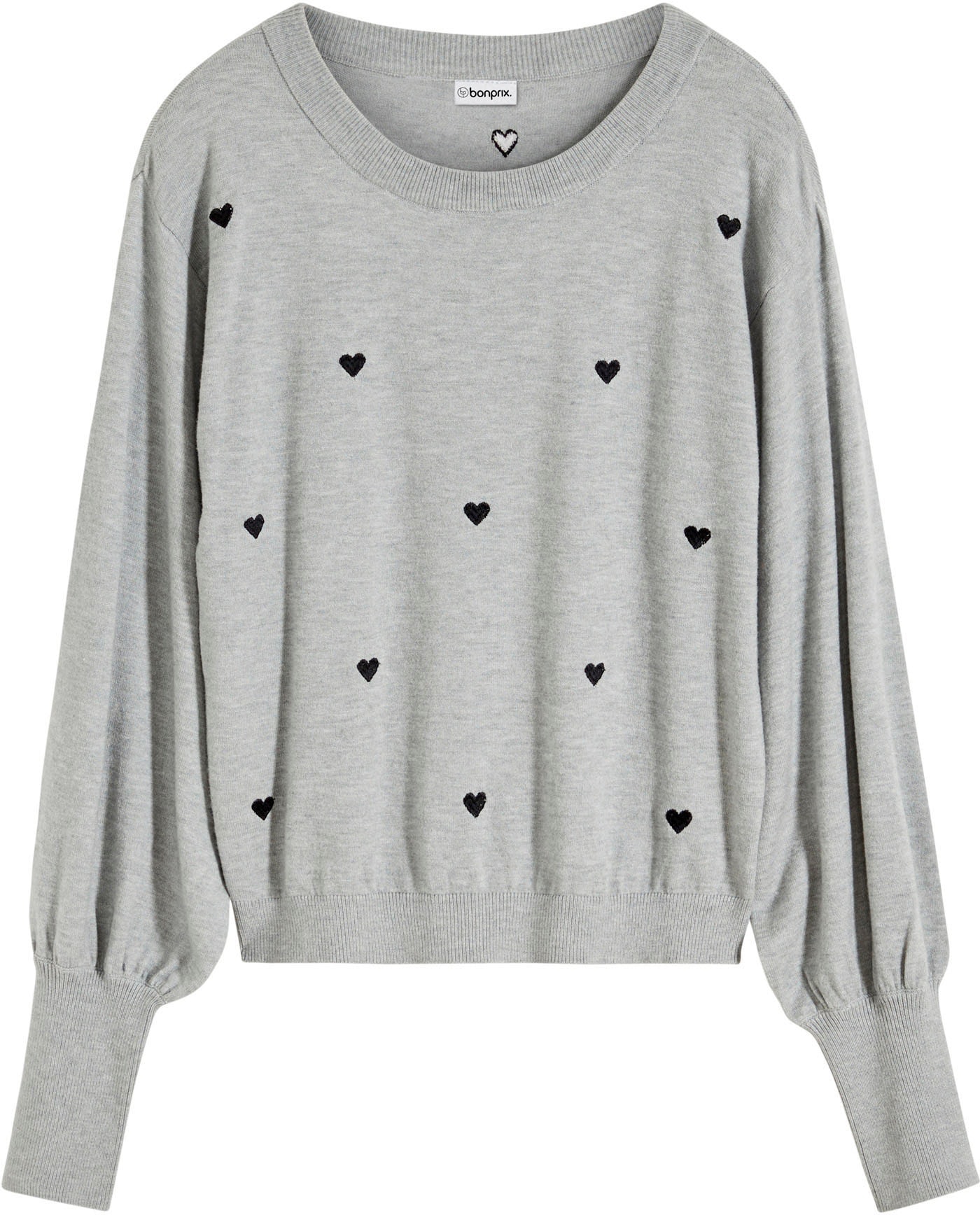 bonprix Strickpullover »Feinstrickpullover aus Viskose-Mix« aus Viskose-Mix, mit Stehkragen, mit Stickerei, bequeme Passform