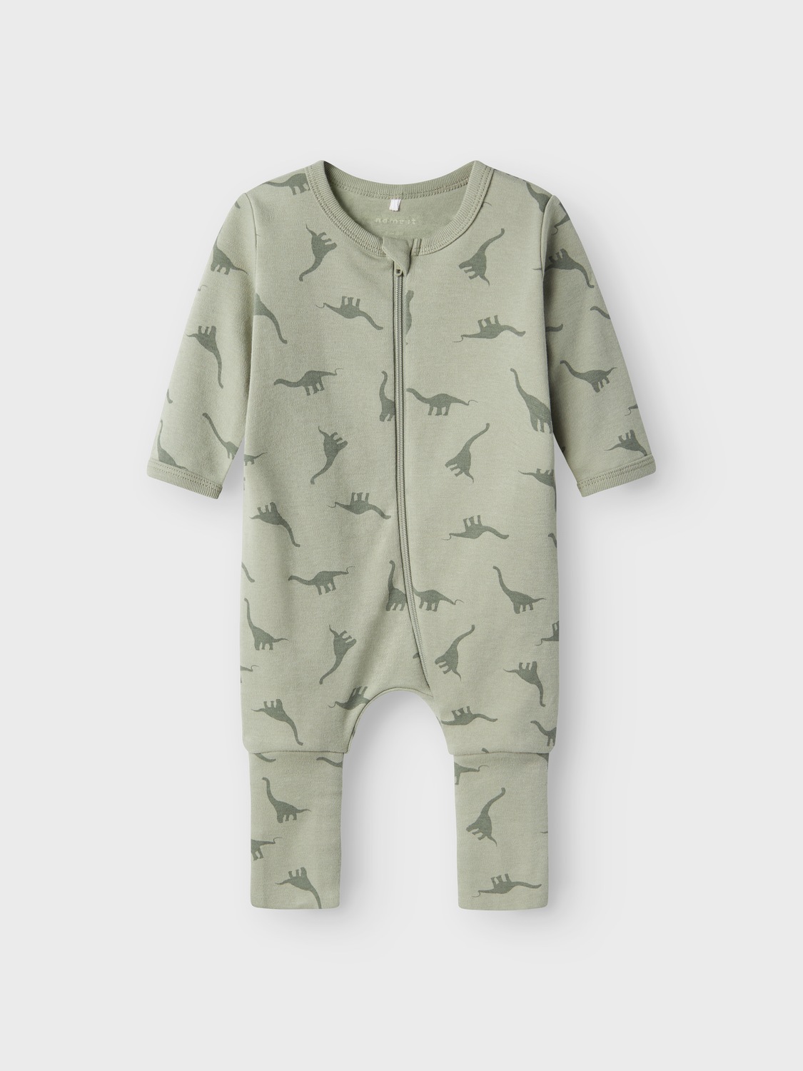 Name It Schlafanzug »NBMNIGHTSUIT 2P ZIP FF GREEN DINO« Packung, 2 tlg. praktisches 2-er Pack, mit Dino Druck