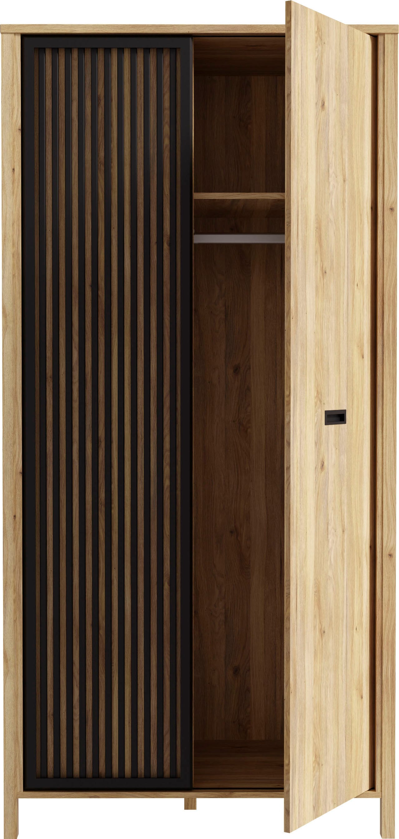 FORTE Kleiderschrank »Jytana« B/H/T 97/200,3/52,7 cm inklusive Kleiderstange u. Einlegeböden