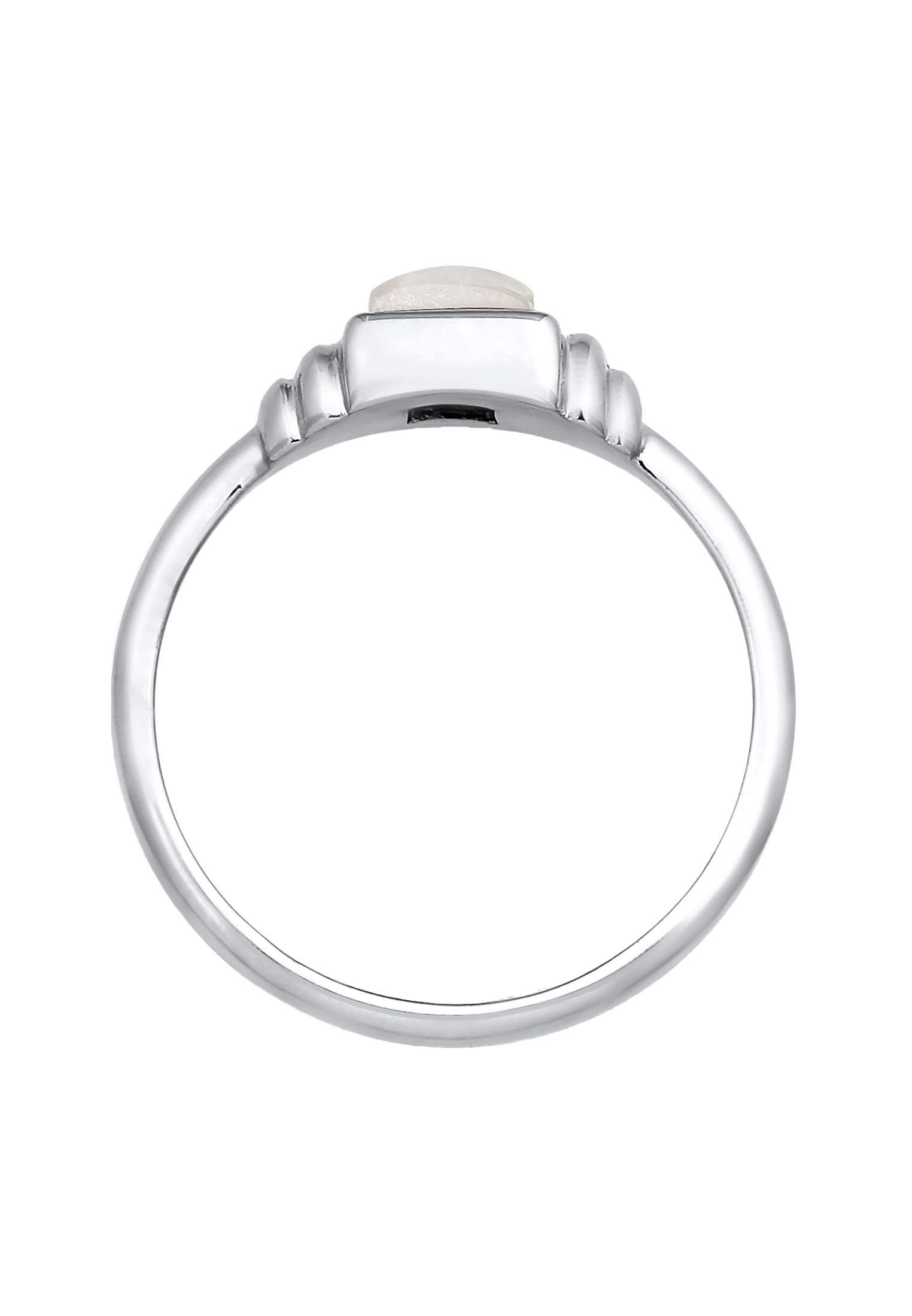 Elli Premium Silberring »Ring Mondstein Quadrat Vintage 925 Silber«
