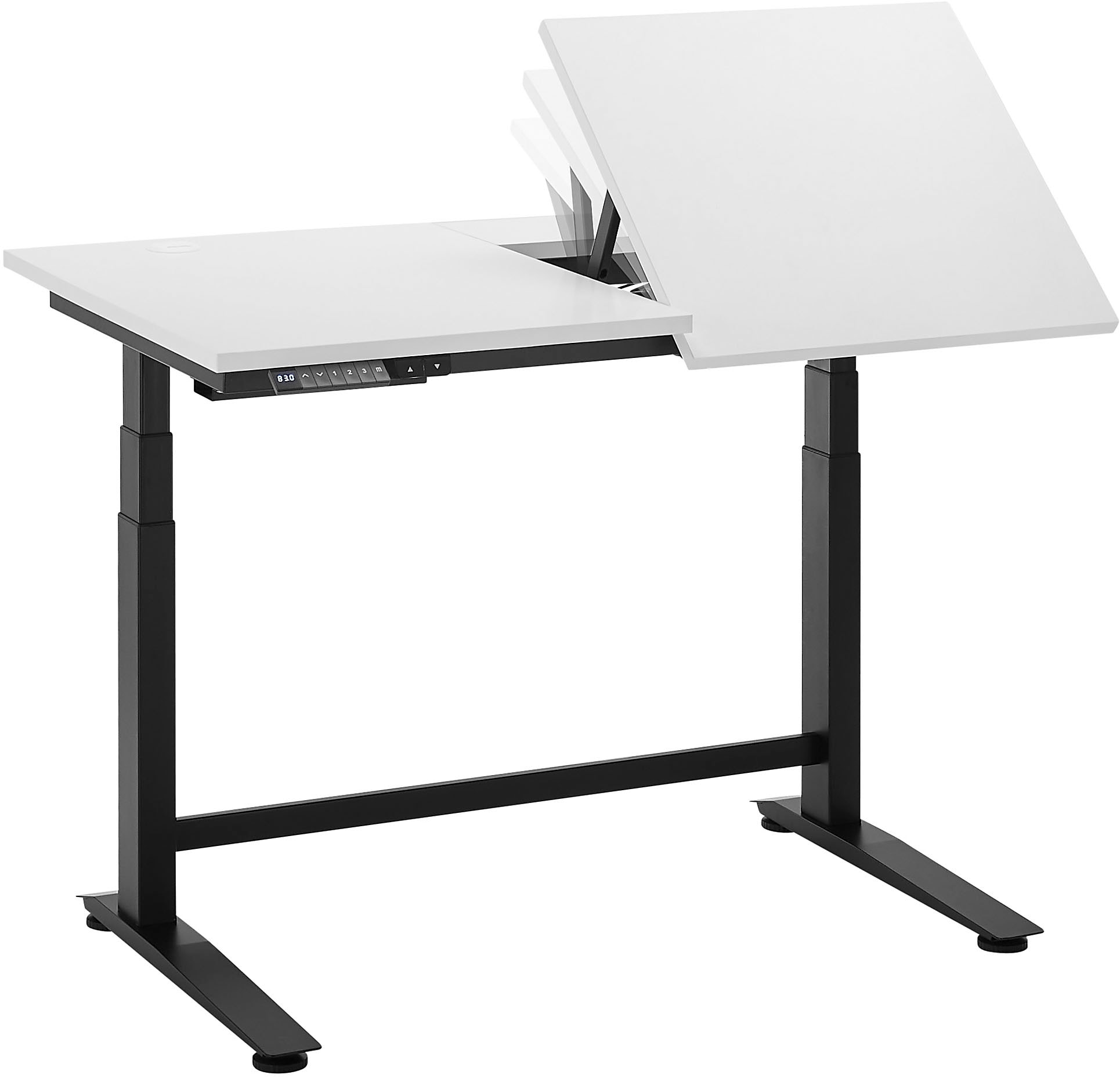 BEGA OFFICE Schreibtisch »Ben«, (1 St.), elektrisch höhenverstellbarer Desk, mit 3 Memory Tasten, Breite 120 cm