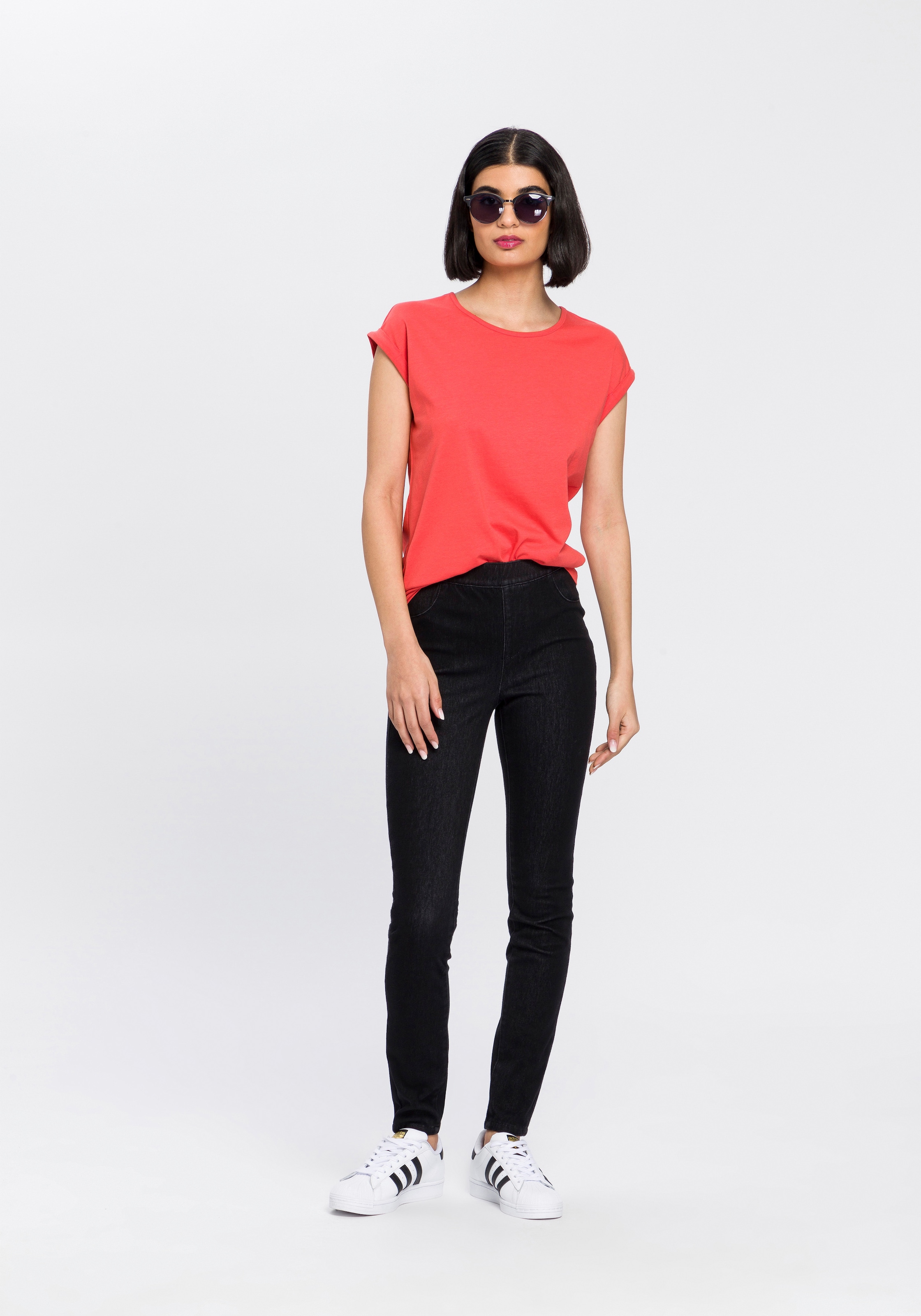 Arizona Jogg Pants »High Waist«, extra-eng geschnitten, knöchellange Beinform, hoher Bund