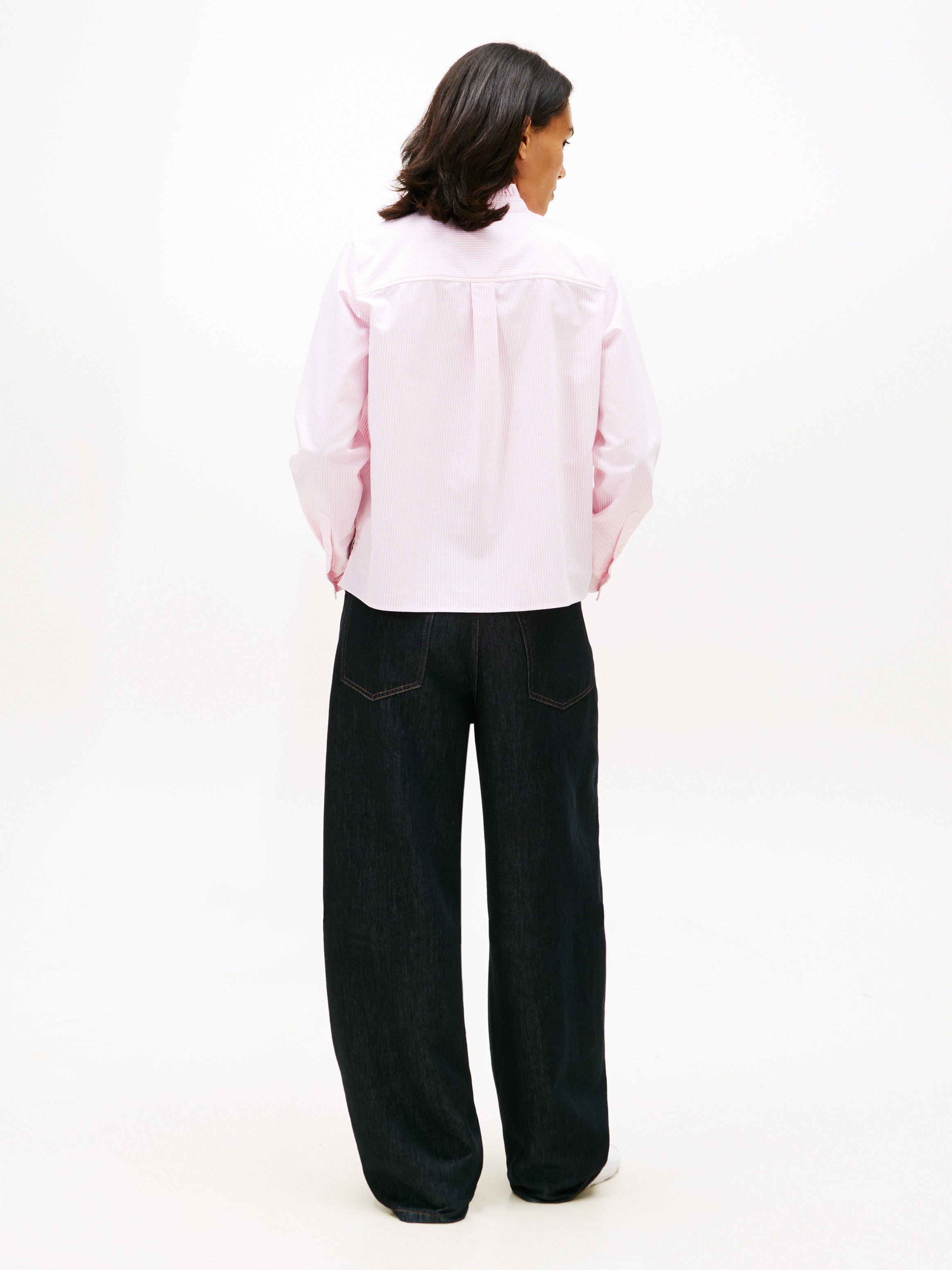 Tommy Hilfiger Langarmbluse »OXFORD RUFFLE NECK SHIRT« mit Rüschen Detail