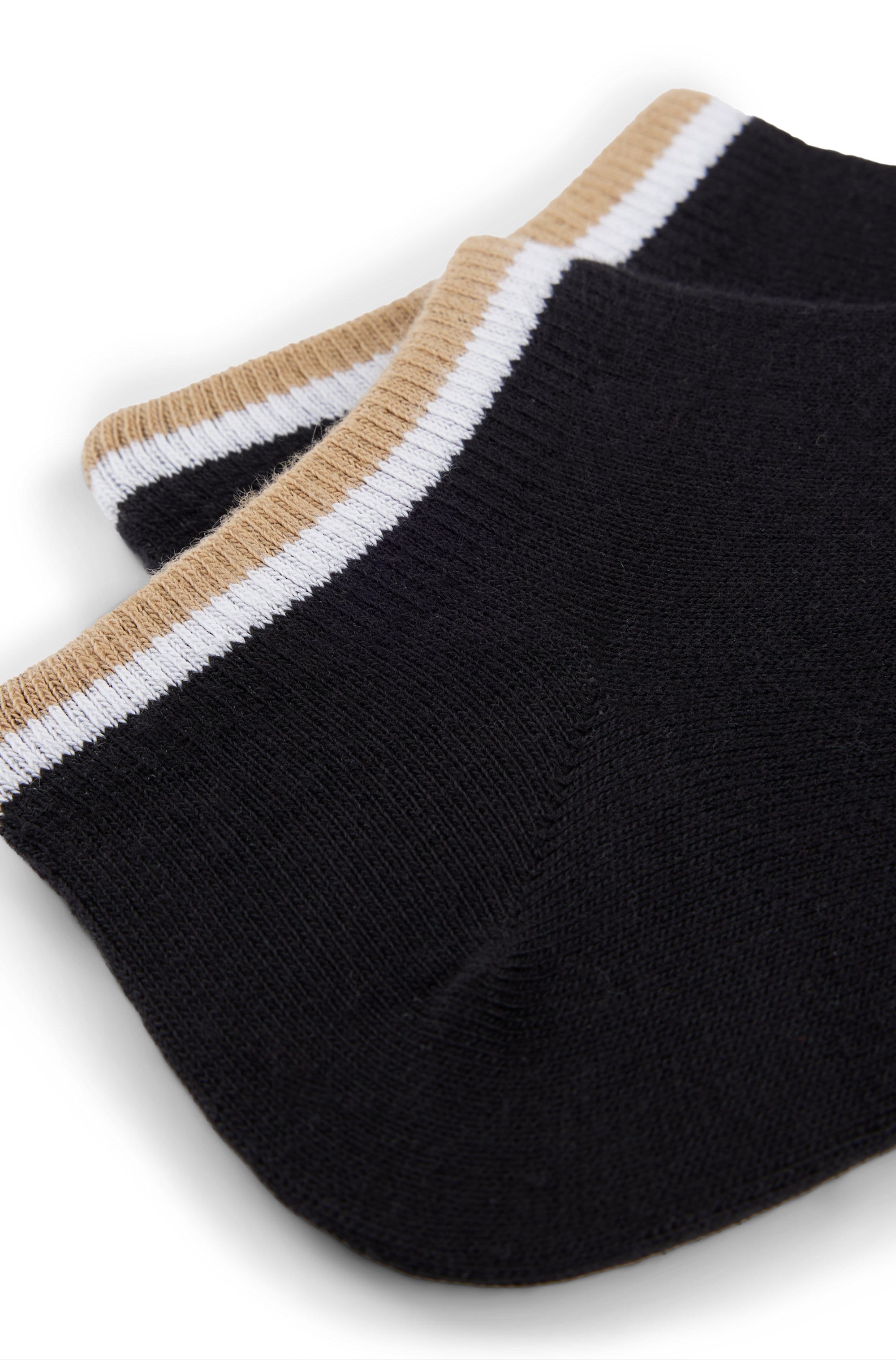 BOSS Sneakersocken »2P AS Uni stripe CC«, (Packung, 2er), mit geringeltem Abschluss