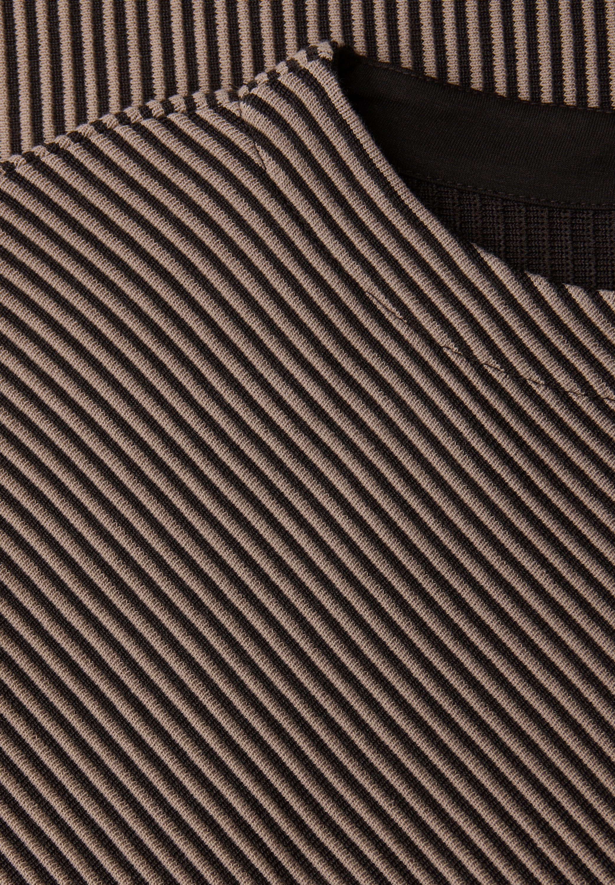 STREET ONE Strickpullover 3/4-Arm mit Two-Tone-Effekt und feinem Strukturmuster