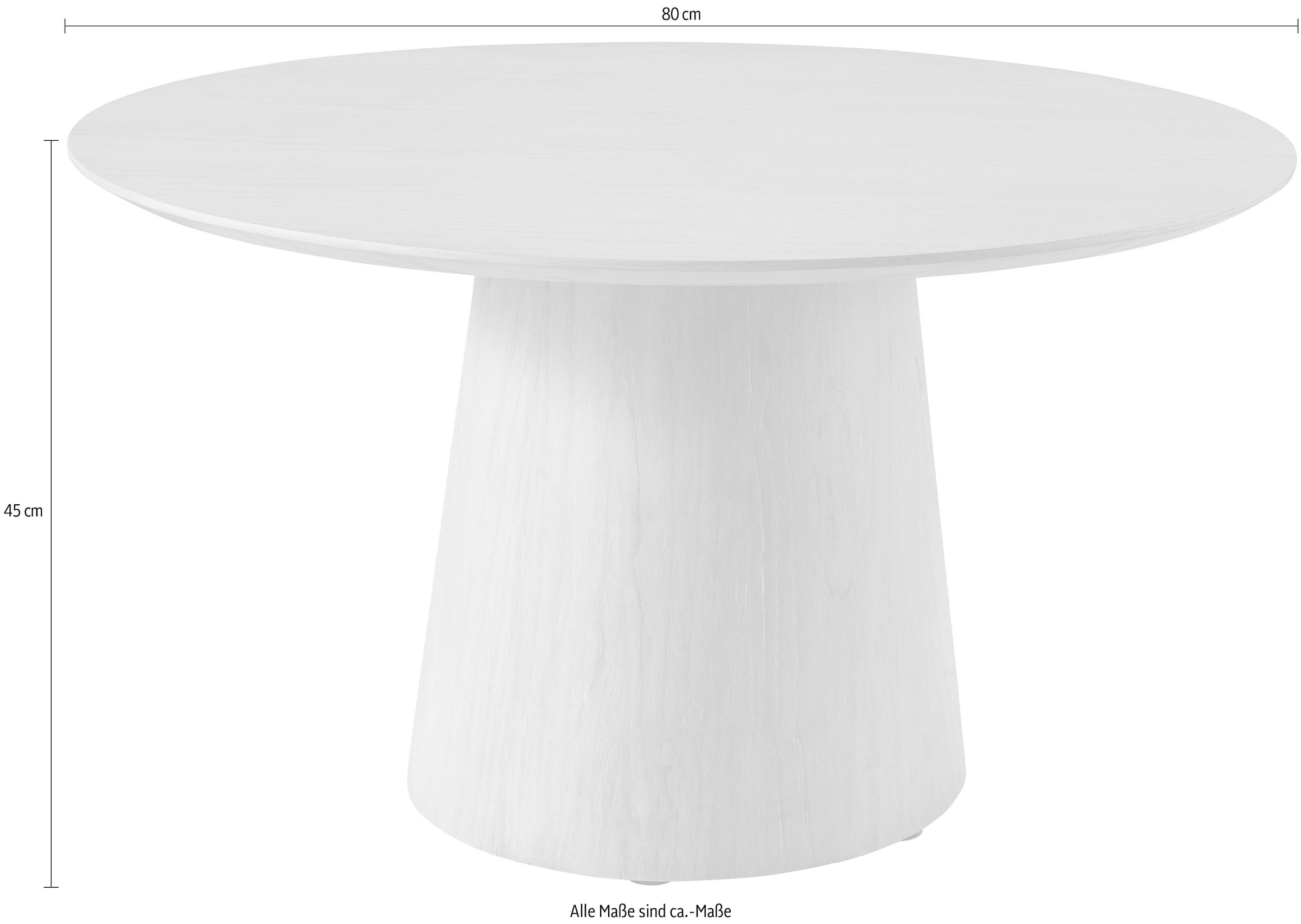 s.Oliver Couchtisch »Hemmon«, (1 St.), mit massivem Eschenfuß, edler Echtholzplatte, Durchmesser 80 cm