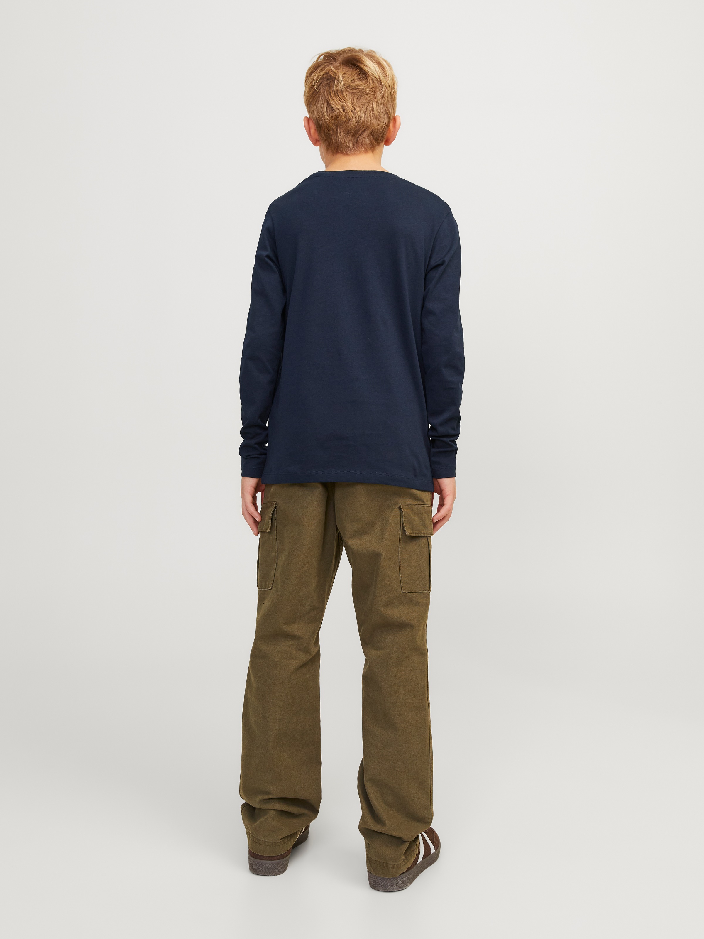 Jack & Jones Junior Langarmshirt »JJELOGO TEE LS O-NECK 2 COL NOOS JNR«