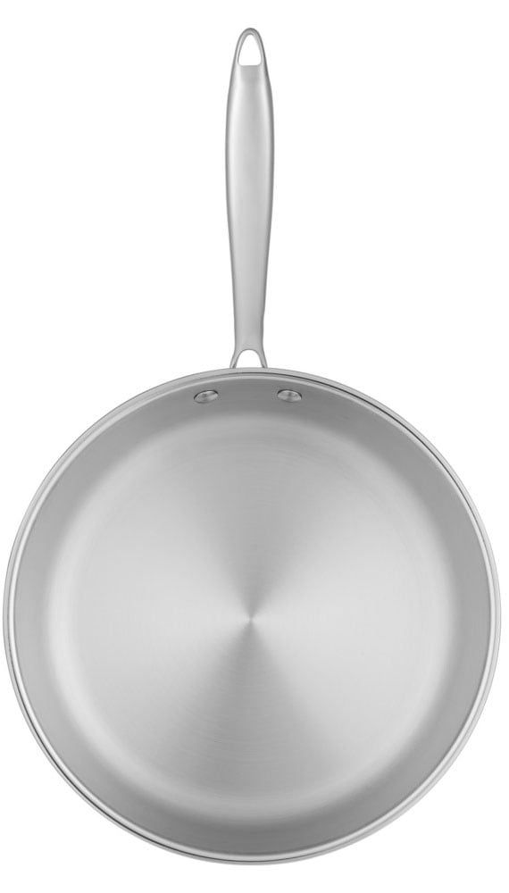 RESTO Kitchenware Bratpfanne »Crater Pfanne aus Tri-Ply (Edelstahl + Aluminium + Edelstahl) ofenfest«, Edelstahl 18/10, (1 tlg.), Energieeinsparung 25% durch die dreilagige Basis
