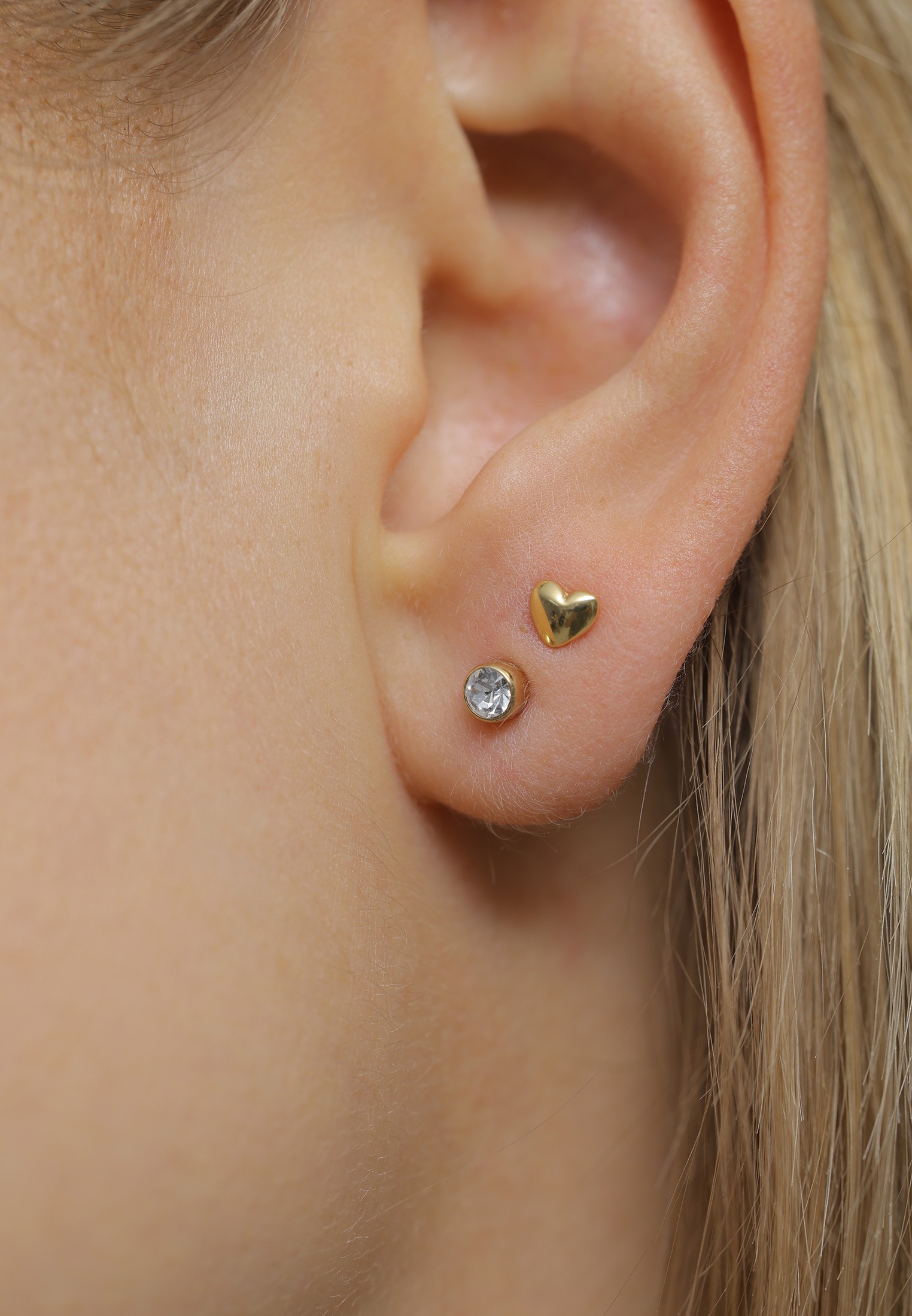 Elli Ohrstecker-Set »Ohrringe 2er Set Herz 925 Silber, mit Kristallen von Swarovski®«