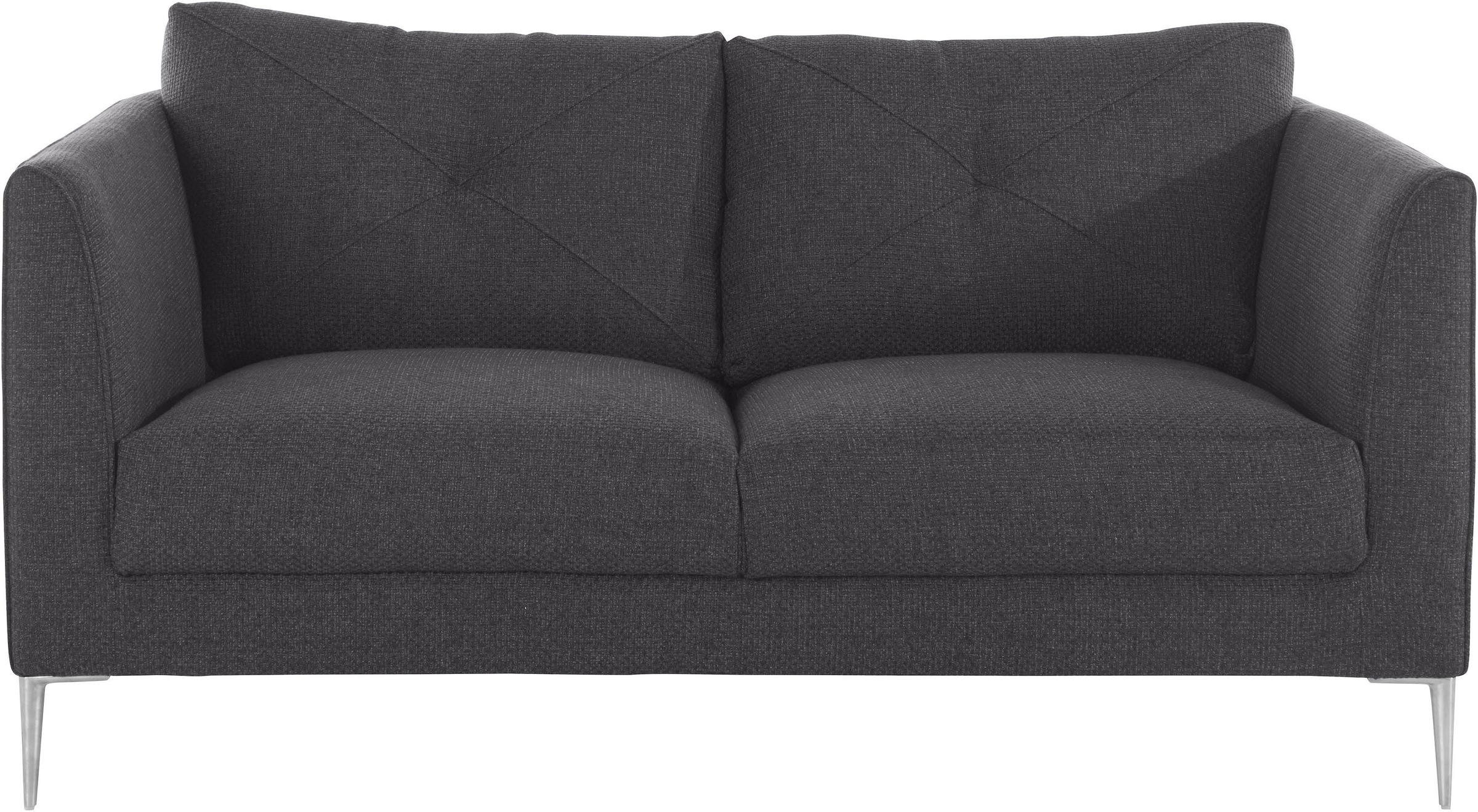 TRENDMANUFAKTUR 2-Sitzer »Chilltime, elegant und bequem, Komfortsitzhöhe 46cm, hoher Fuß«, mit eleganter Kreuznaht in den Rückenkissen, Breite 167 cm