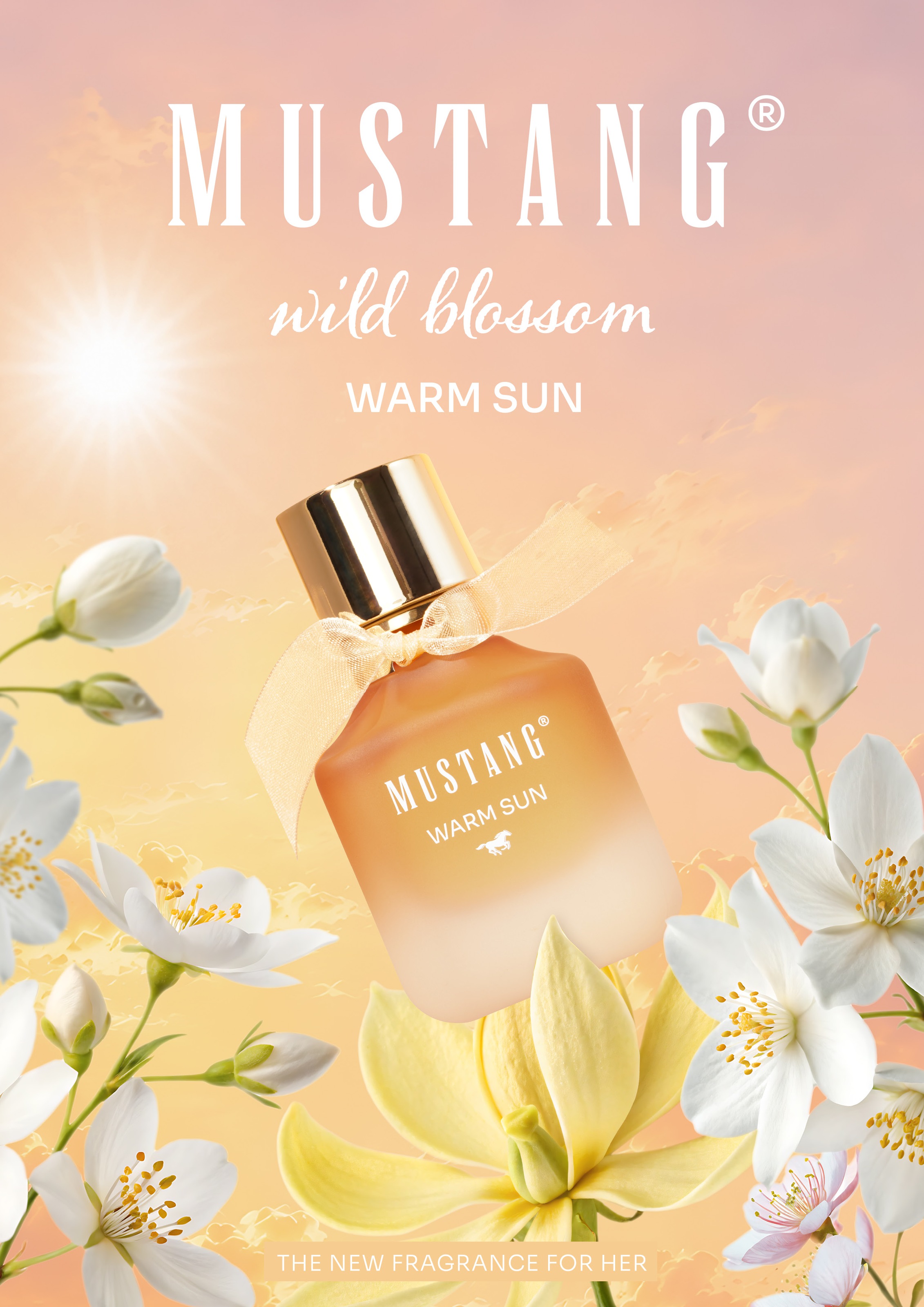 MUSTANG Eau de Parfum »wild blossom WARM SUN« mit 30 ml Inhalt, flüssig