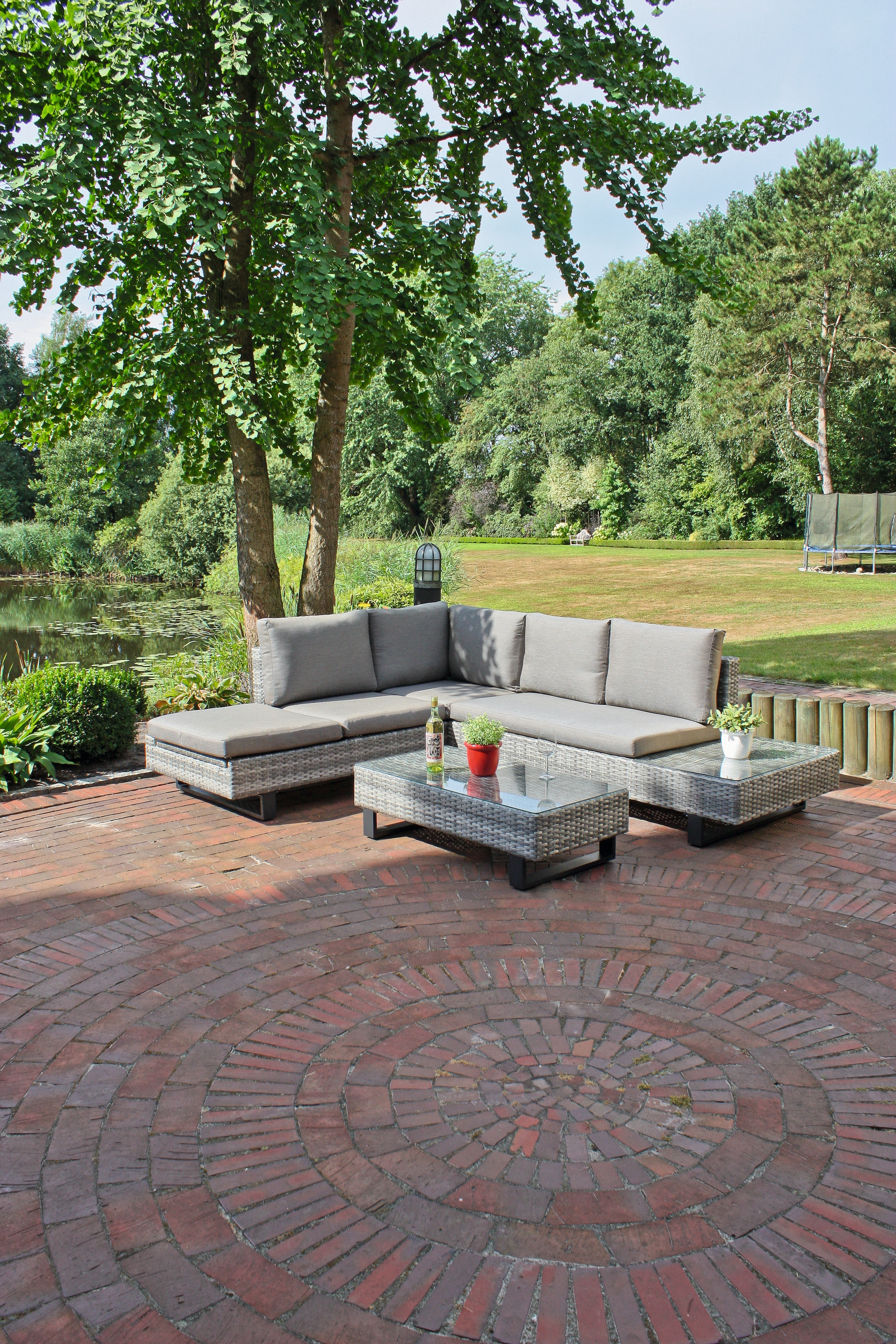 Garden Pleasure Gartenlounge-Set », Lounge-Eckgruppe »CADIZ«« 3 tlg. tlg. 2 Sofas, Tisch LxB: 110x55 cm