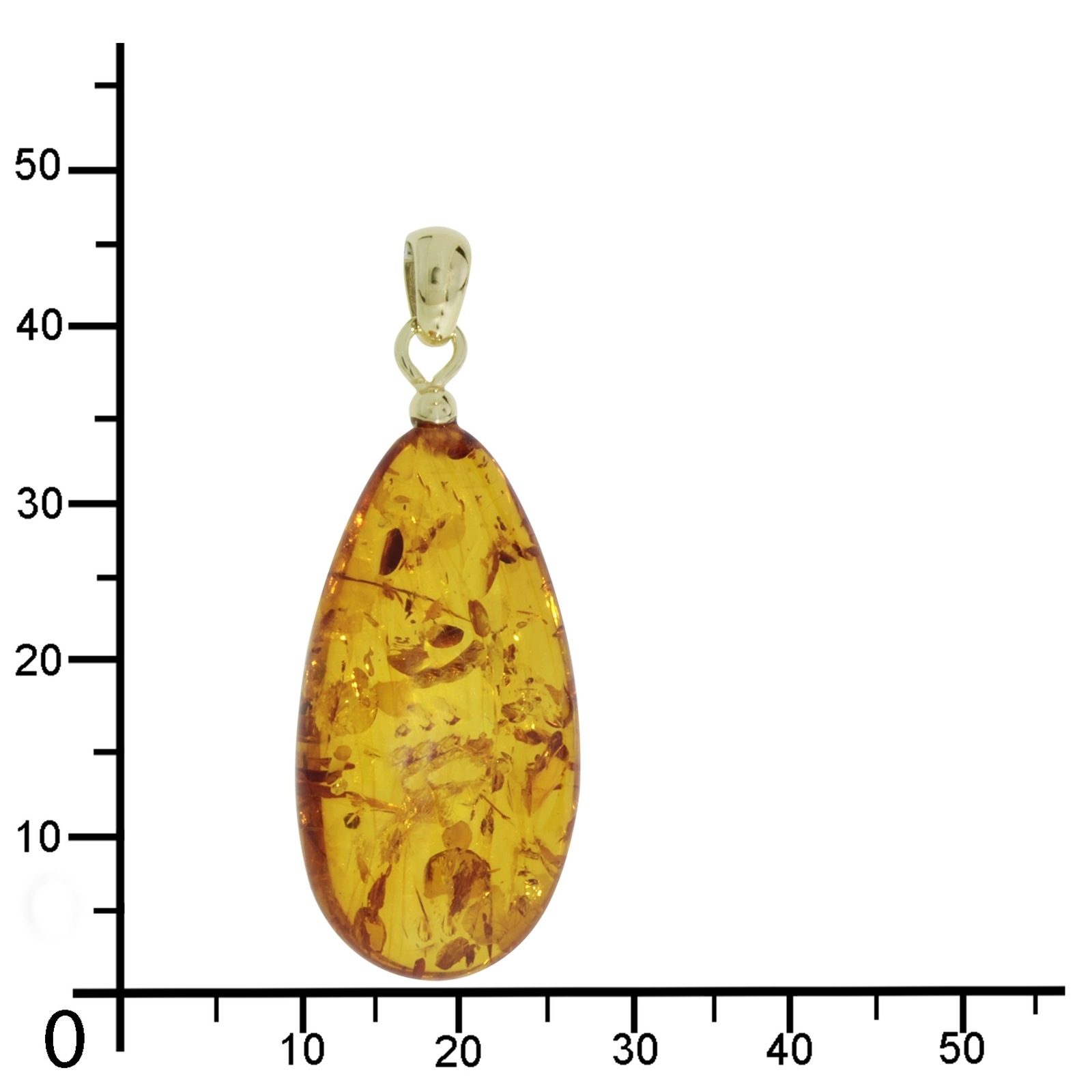 OSTSEE-SCHMUCK Kettenanhänger »- Tropfen ca. 30 mm lang - Gold 333/000 - Bernstein -,«