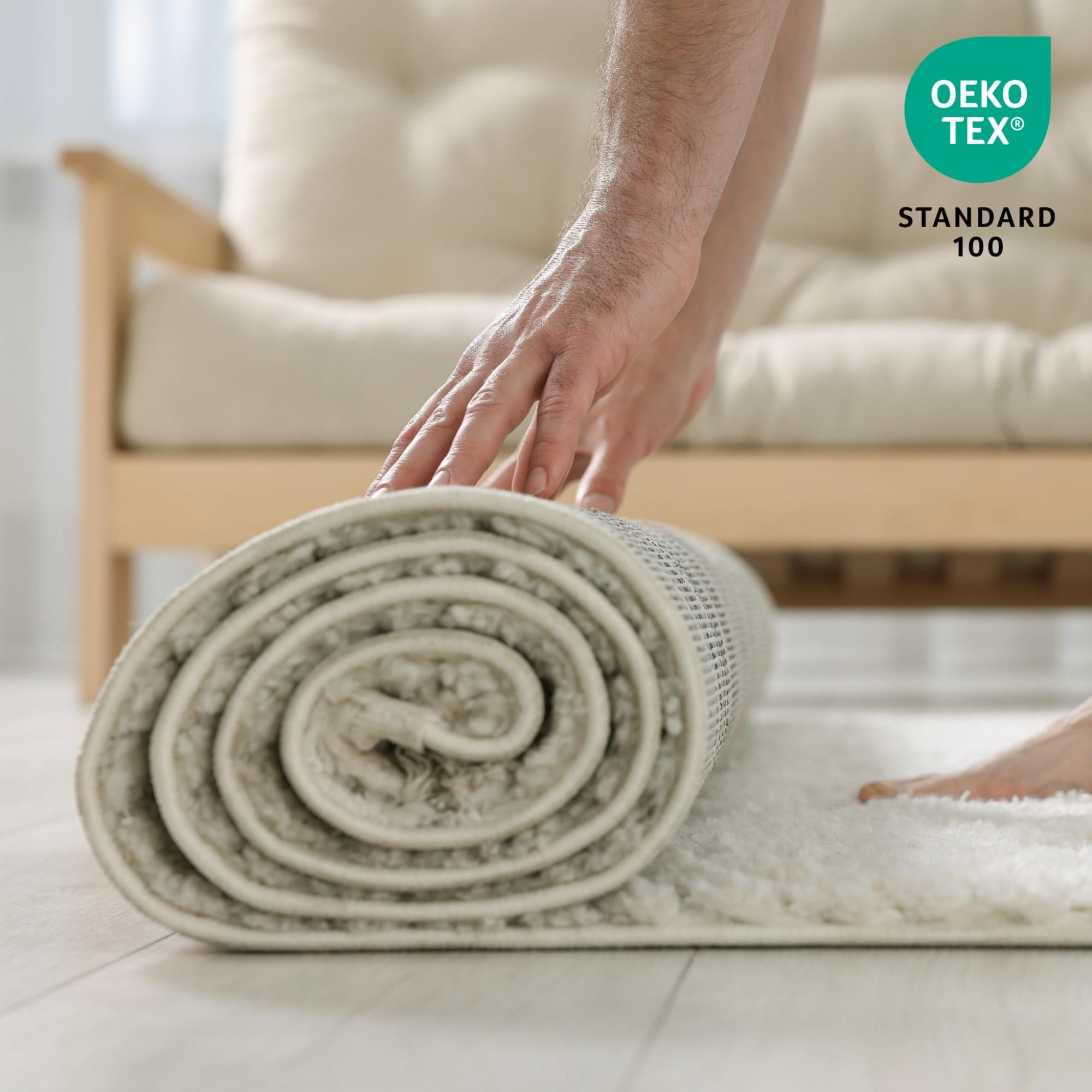 OTTO home Teppich »Cali Shaggy« rechteckig 22 mm Höhe Uni-Farben, kuschelig, & weich, waschbar, Wohnzimmer, Schlafzimmer
