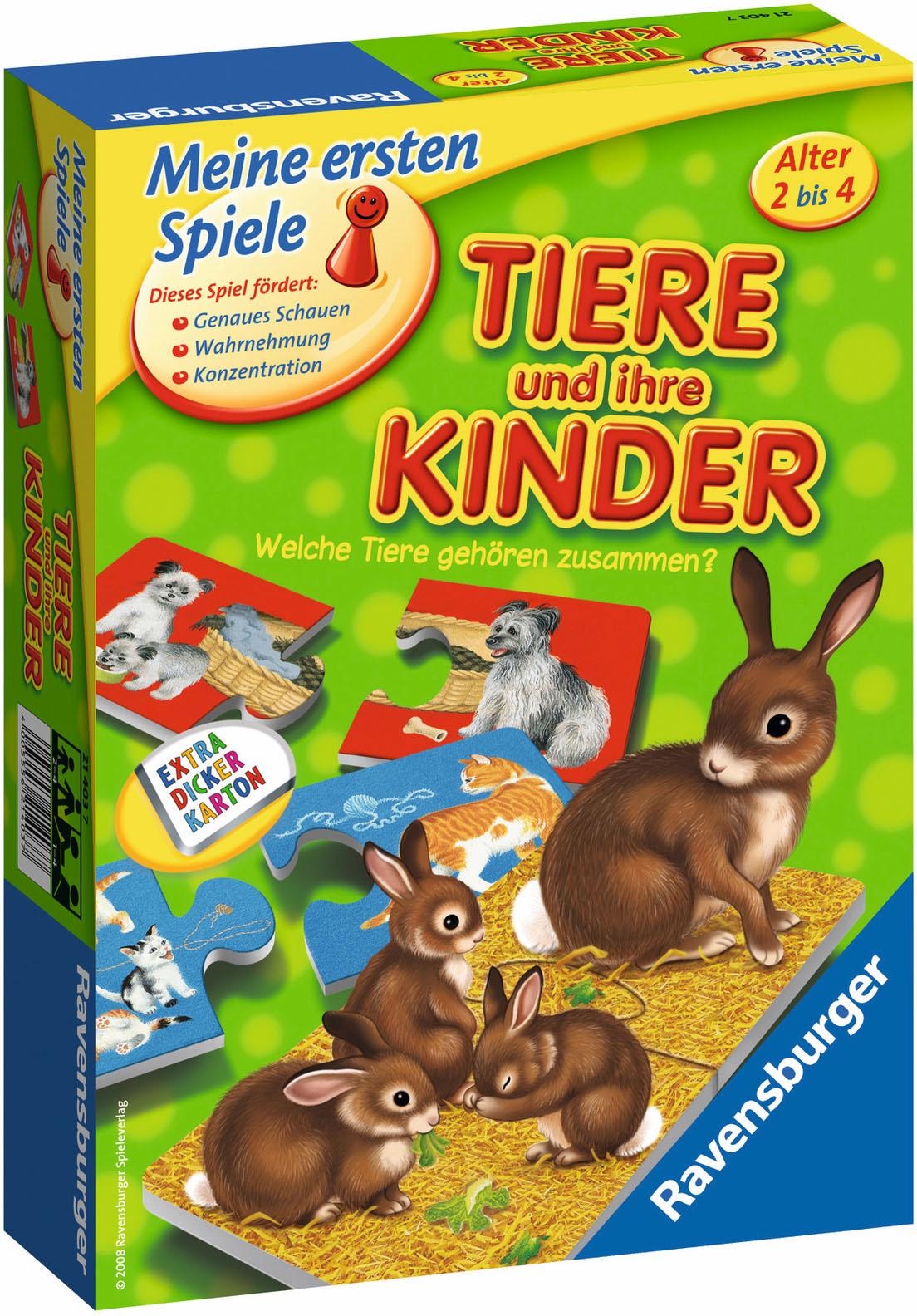 Ravensburger Spiel »Tiere und ihre Kinder«, Made in Europe, FSC® - schützt Wald - weltweit