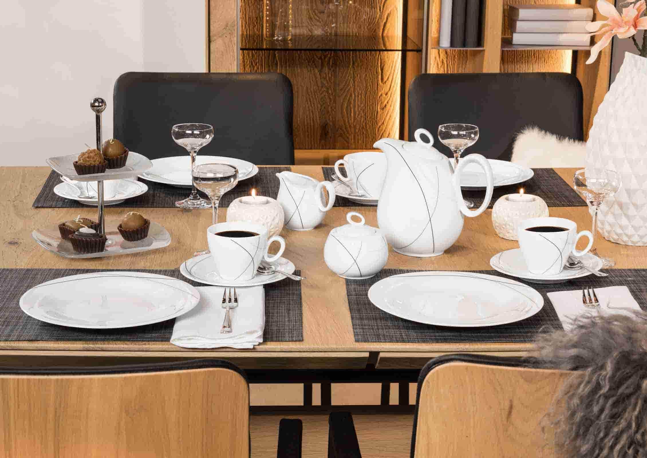 Seltmann Weiden Tasse »Kaffeetassen Trio Highline 0,23 l 6er Set weiß-grau«