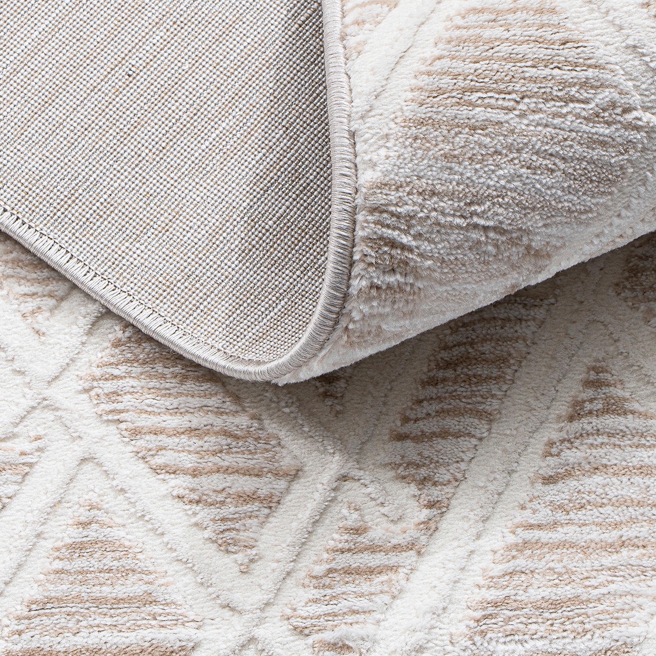 Sehrazat Teppich »Moda 1320 , auch als Läufer« rechteckig 11 mm Höhe Kurzflor, grafisches Hoch Tief  Muster, Wohnzimmer