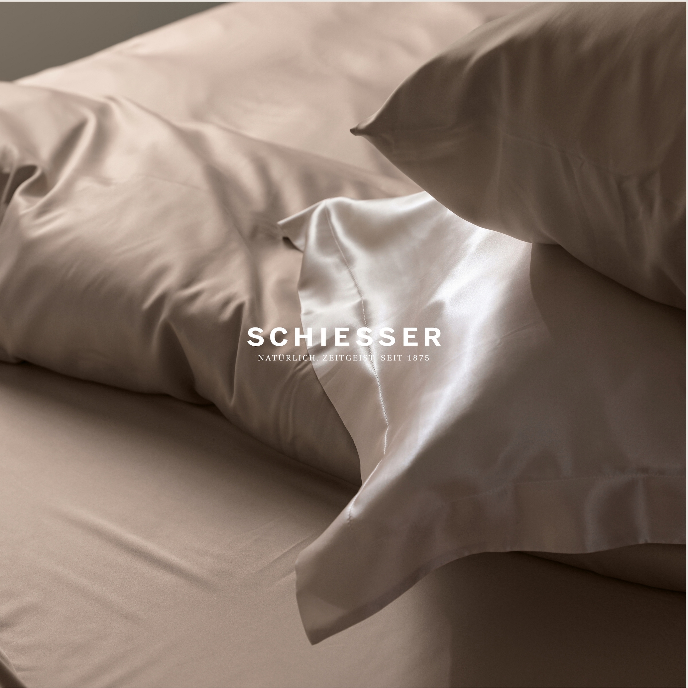 Schiesser Kissenhülle »Ella Premium Kissenhüllenset aus feinstem Baumwollsatin, 40x80 cm«, (2 St.), Made in Green