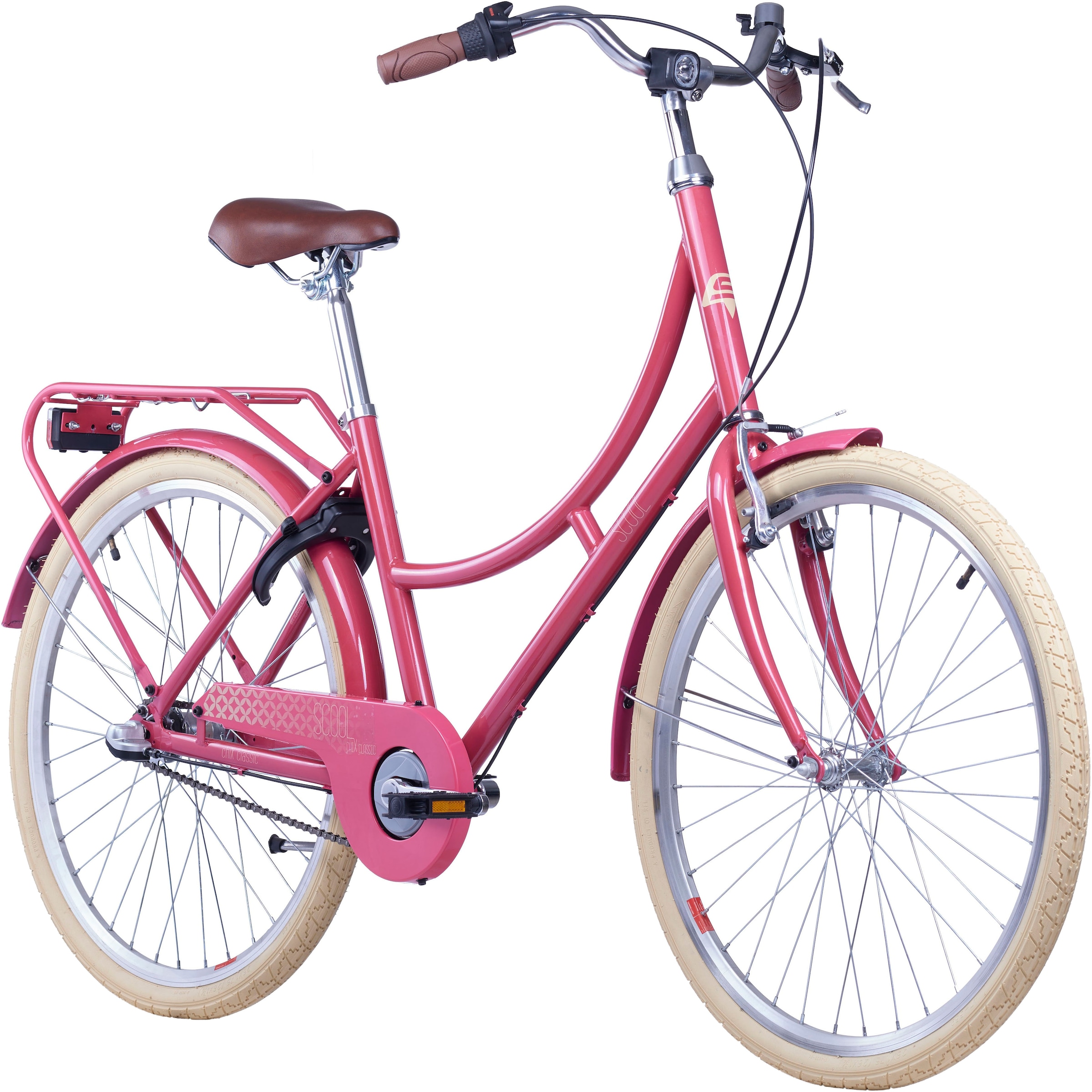 S’COOL Jugendfahrrad »S'COOL chiX classic« 3 Gang Shimano Nabenschaltung 26 Zoll, Jugendliche, mit Gepäckträger und Schutzblech