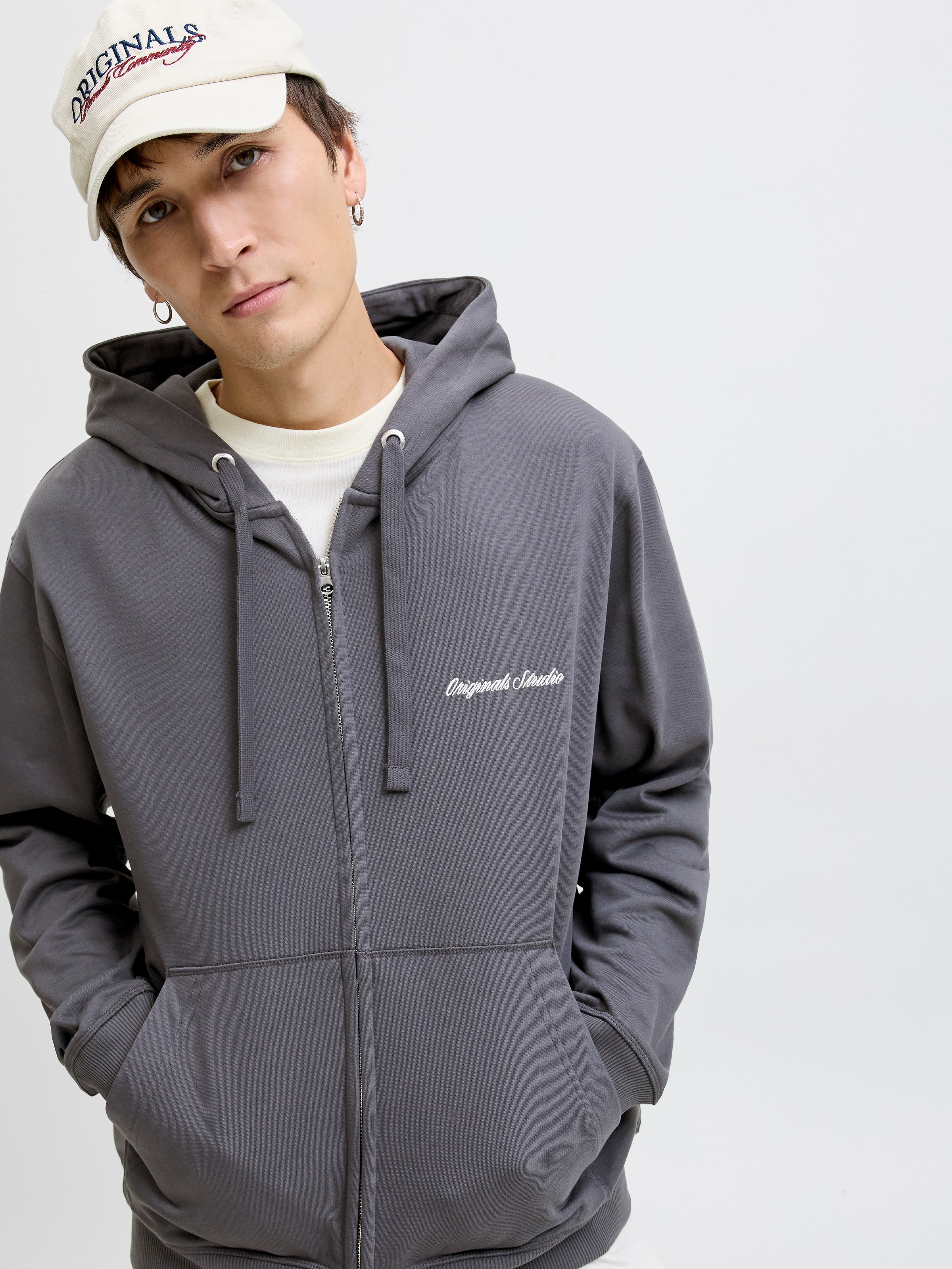 Jack & Jones Kapuzensweatshirt »JORNORREBRO EMB SWEAT ZIP HOOD NOOS«
