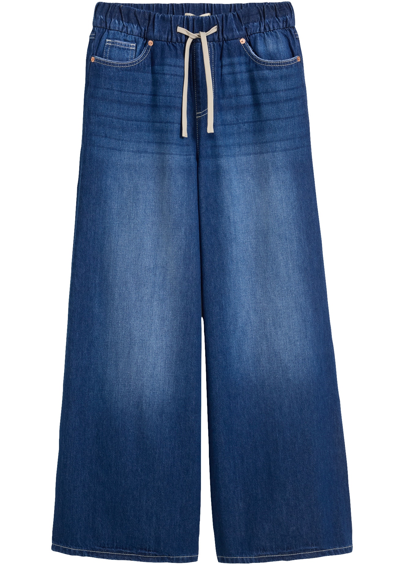 bonprix Weite Jeans mit Bequembund, lockere Passform im Loose Fit