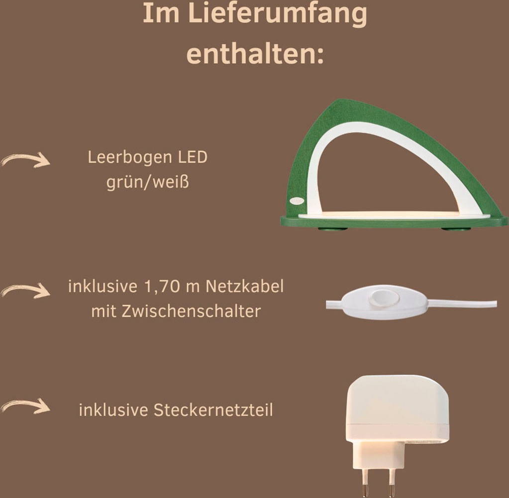 Weigla LED Schwibbogen »Weihnachtsdeko, Made in Germany«, Leerbogen zum Selbstbestücken, asymmetrisch