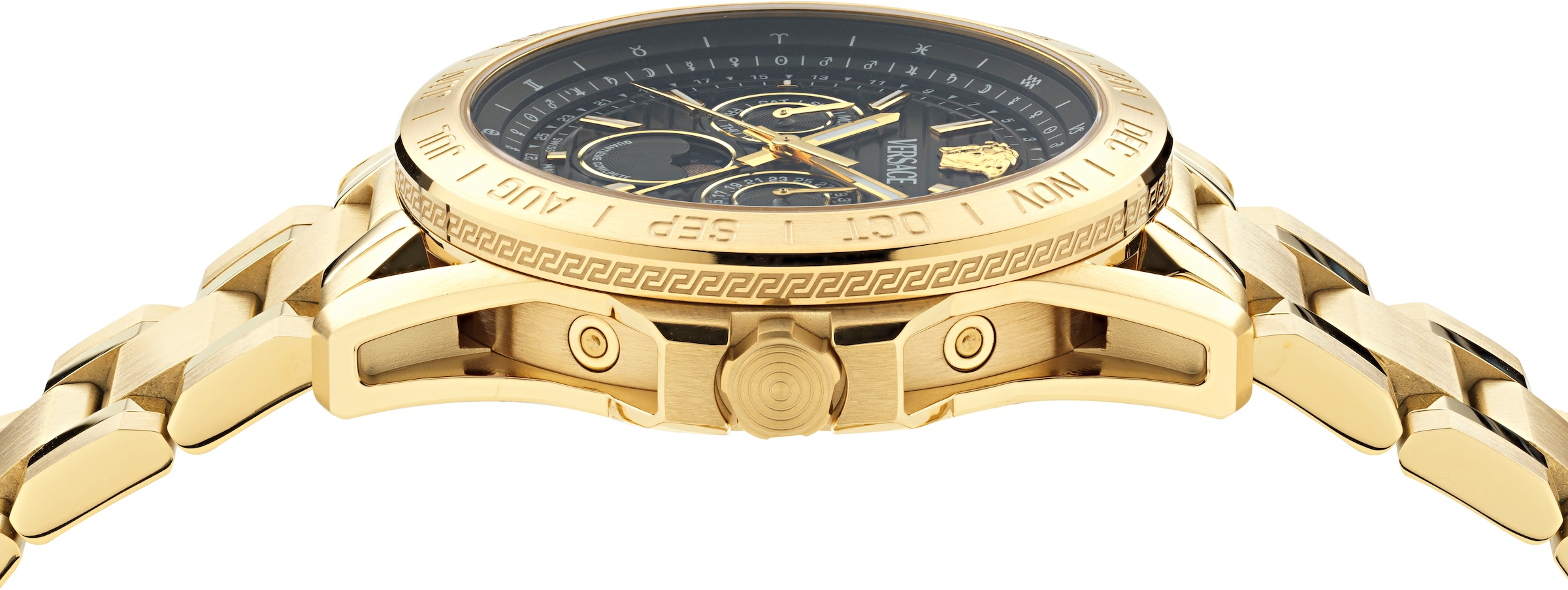Versace Multifunktionsuhr »V-GALAXY MOONPHASE« Quarzuhr,Armbanduhr,Herrenuhr,Swiss Made,Edelstahlarmband,Mondphase