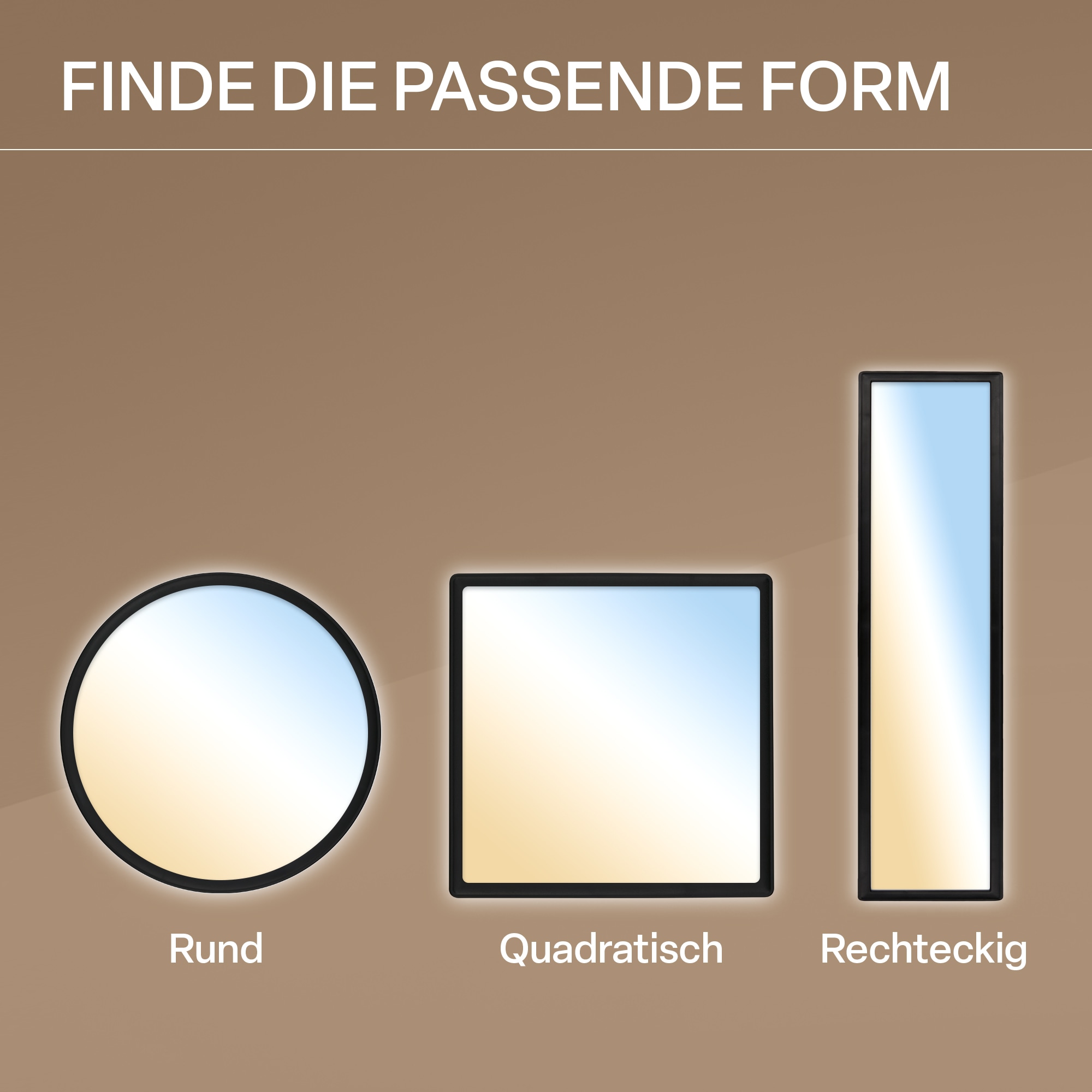 B.K.Licht LED Panel »SHALLOW« LED-Board 1 Stk. warmweiß - kaltweiß 42x42x3 cm, Badlampe, Badezimmer, Küche, Wohnzimmer