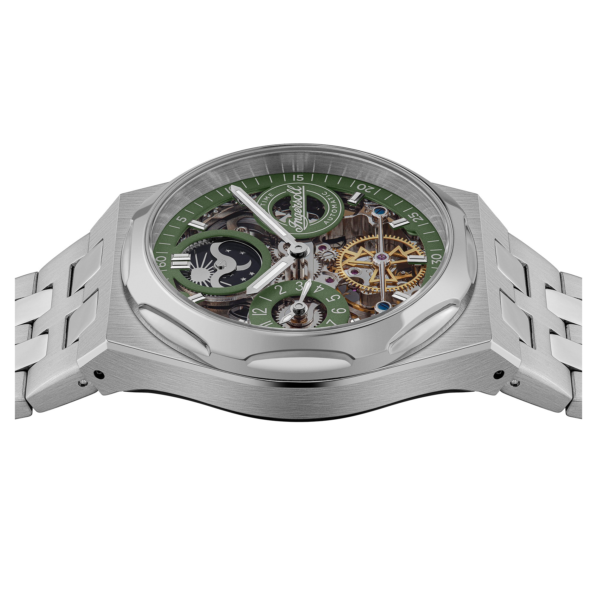 Ingersoll Automatikuhr »The Broadway« Armbanduhr, Herrenuhr, Mechanische Uhr, Edelstahlarmband, analog