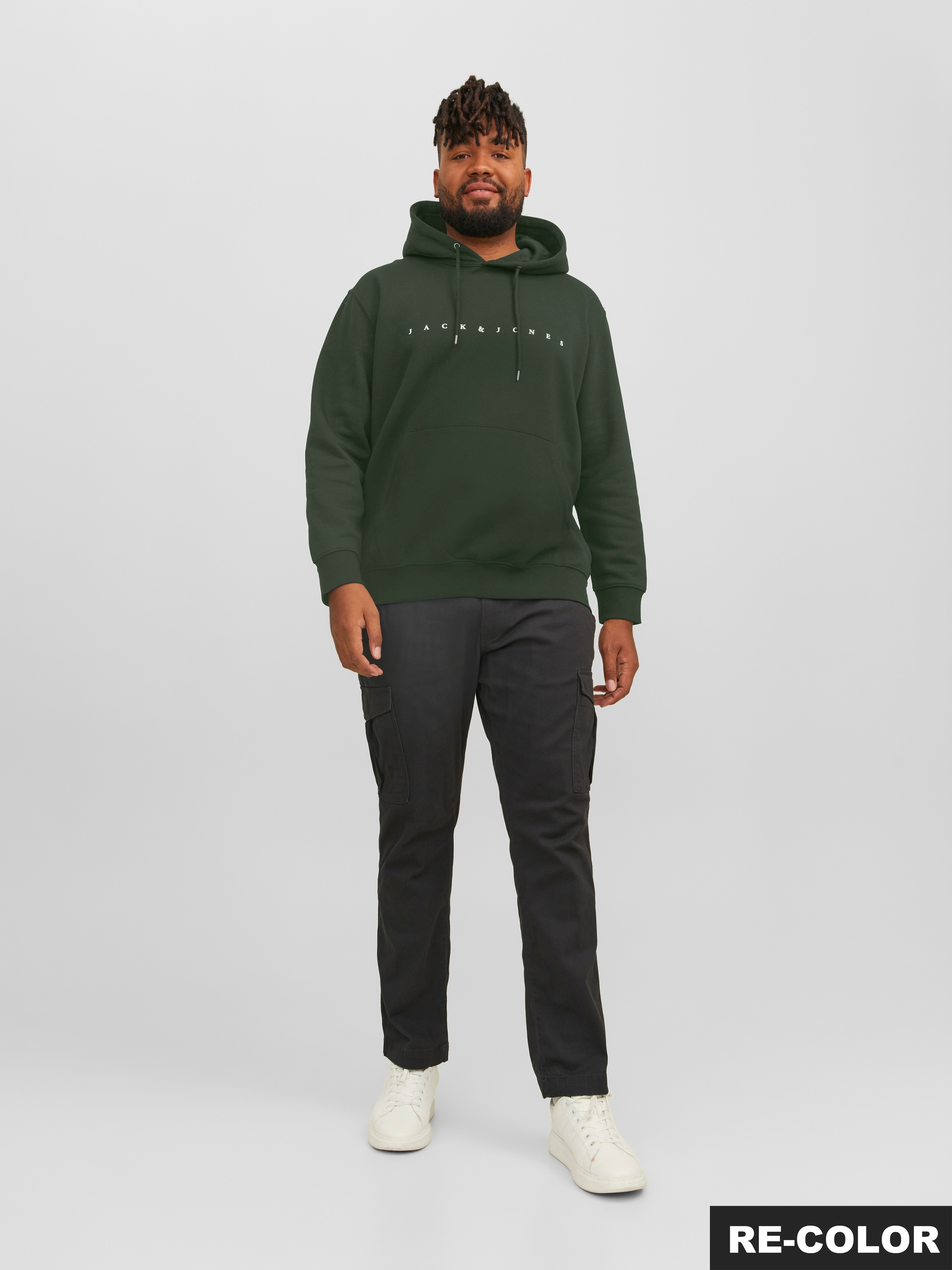 Jack & Jones PlusSize Kapuzensweatshirt »JJESTAR JJ SWEAT HOOD NOOS PLS«, mit Kängurutasche