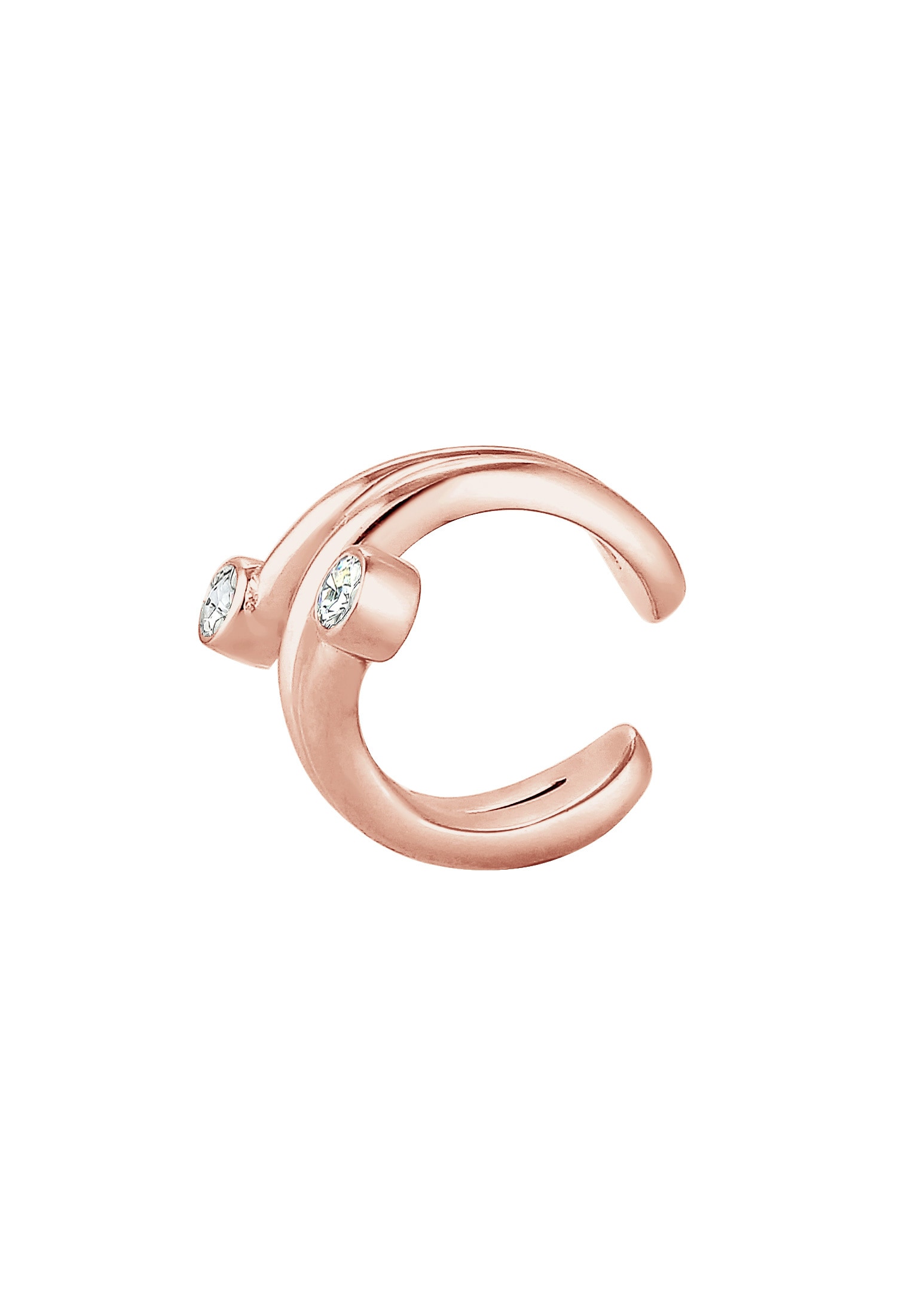 Elli Ohrklemme »Ohrringe Single Earcuff Ohrklemme Glas Kristalle 925 Silber«